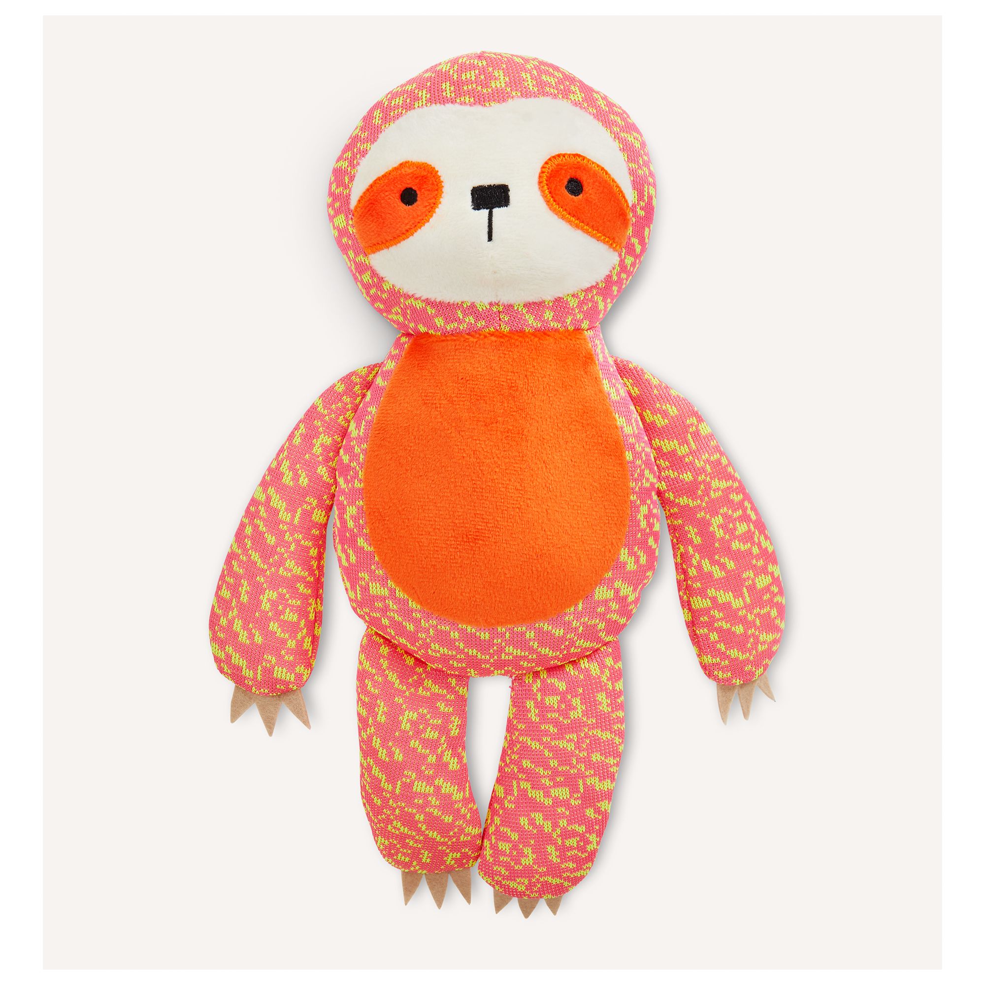 Joyhound Crazy Comfy Fly Knit Plush Sloth Dog Toy Squeaker, Crinkle