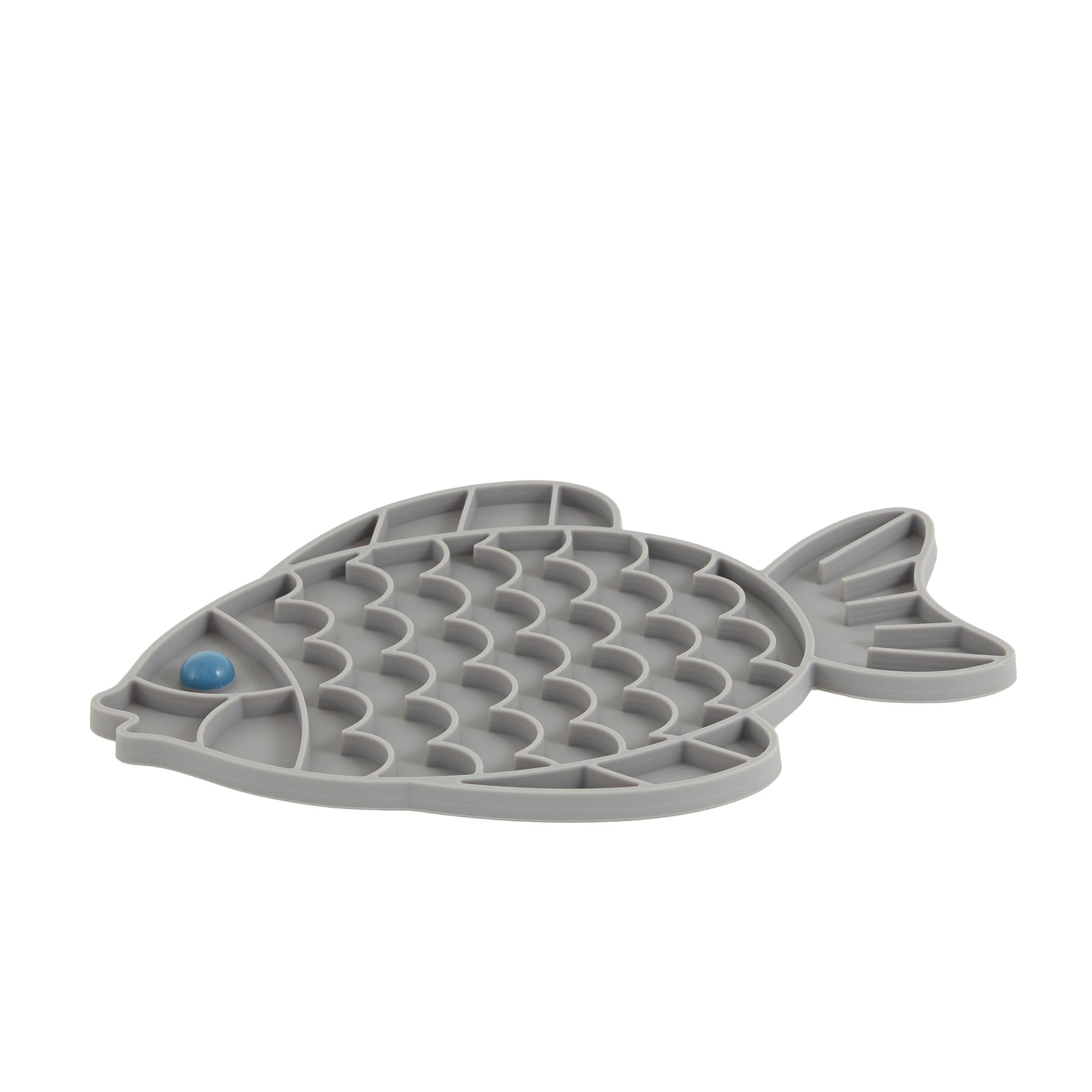 Whisker City® Grey Fish SlowFeeder Cat Mat