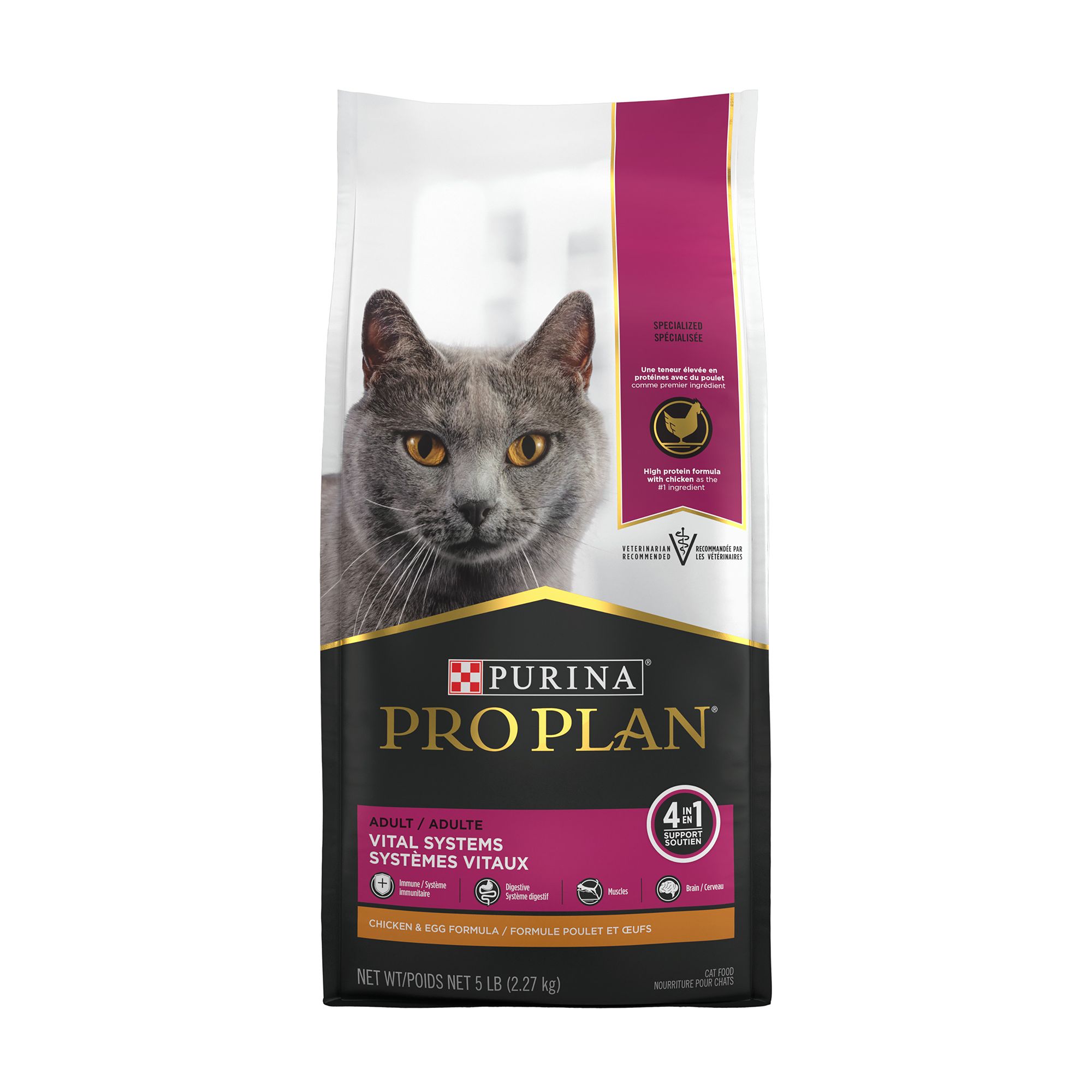 Purina Pro Plan Vital Systems Cat Food Chicken & Egg Formula 5LB