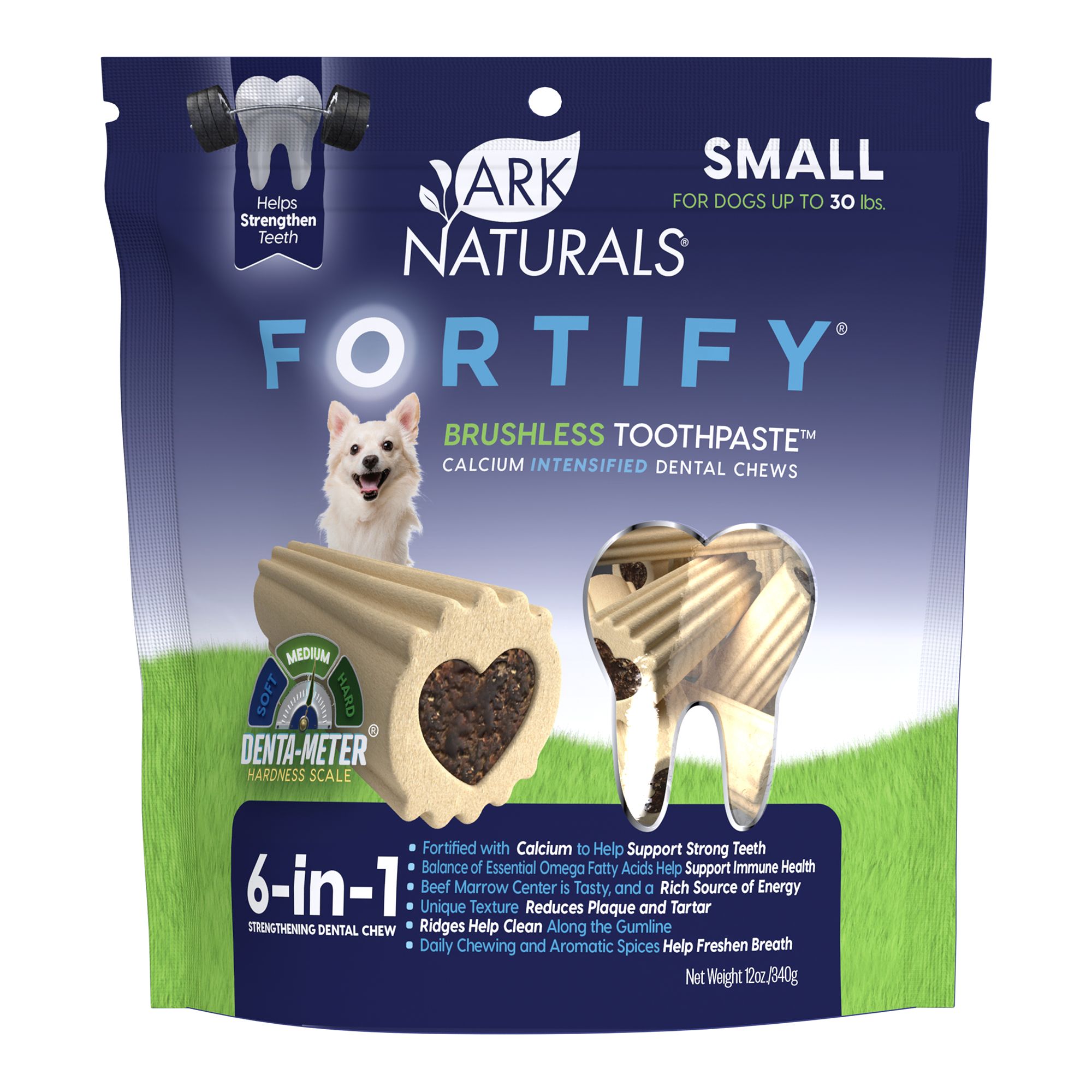 Ark Naturals Fortify Brushless Toothpase 6in1 Small Dog Dental Chew