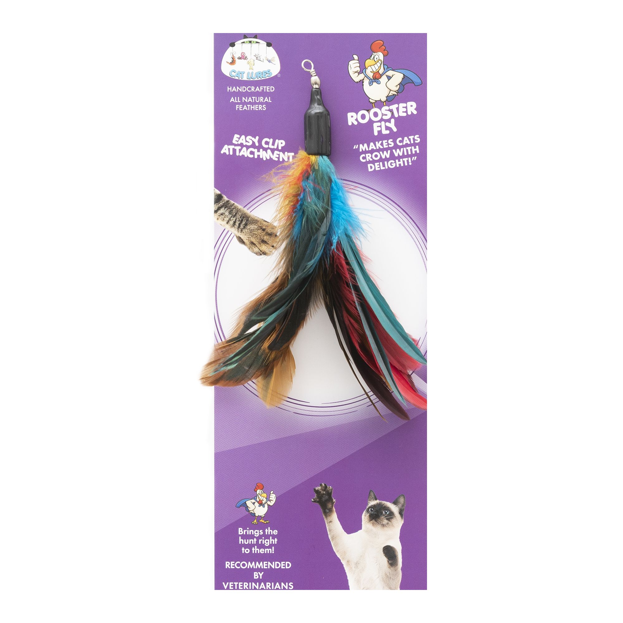 Cat Lures Rooster Fly Attachment Cat Toy cat Teasers & Wands PetSmart