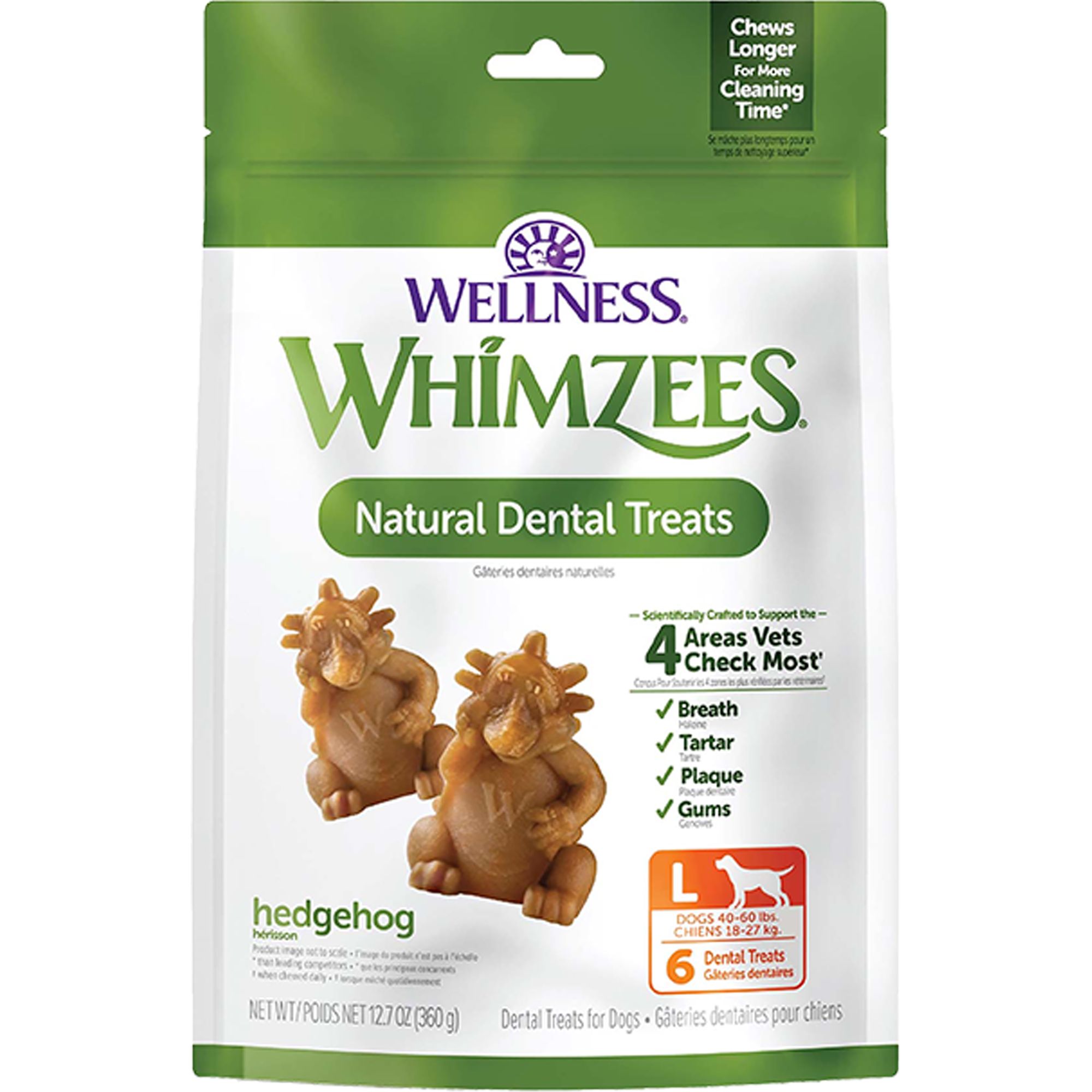 WHIMZEES Hedgehog Large Dog Dental Treats Vegetable dog Dental
