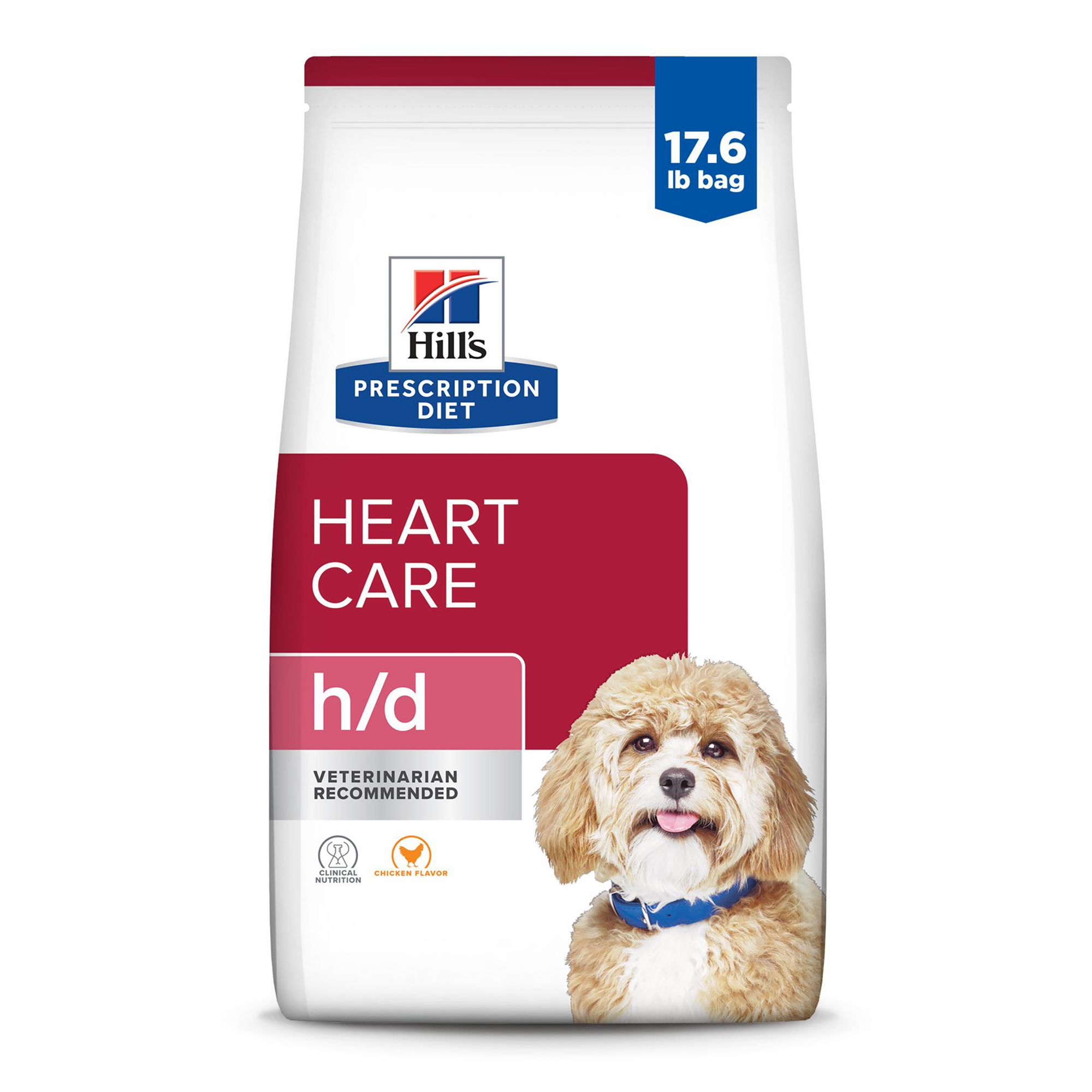 Hill's Prescription Diet h/d Adult Dry Dog Food Heart Health, Chicken