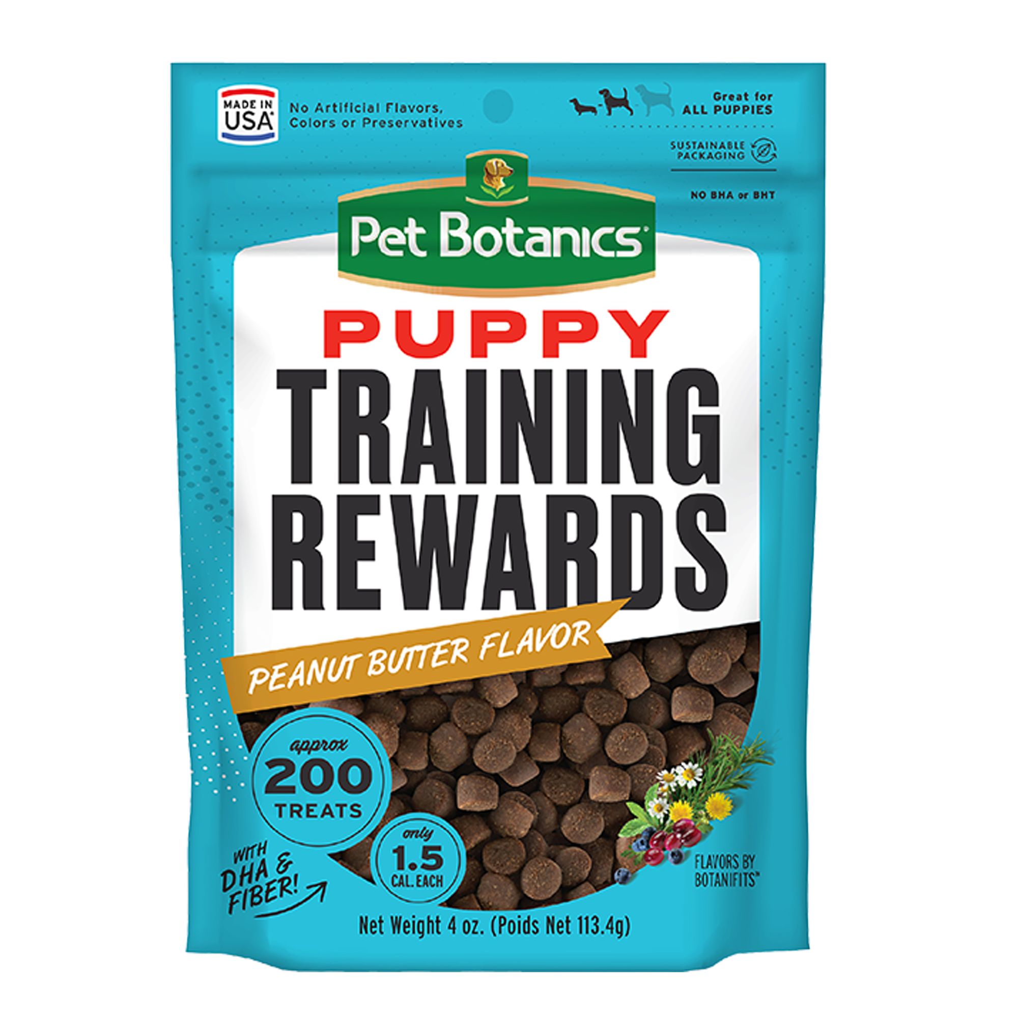 Pet Botanics Puppy Bites Soft & Chewy Dog Training Treats Peanut Butter