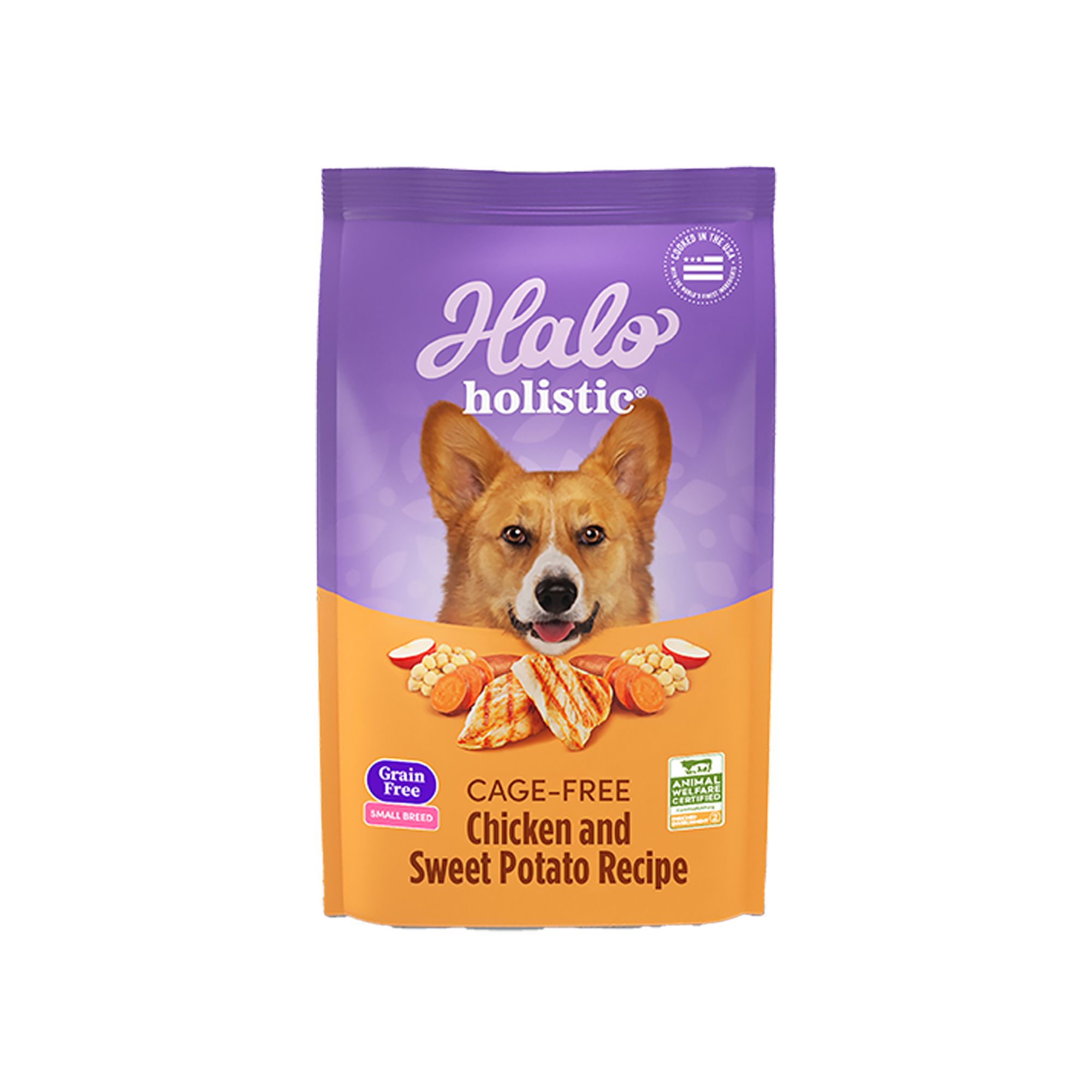 Halo Holistic Dry Dog Food Cagefree Chicken & Sweet Potato, Grain
