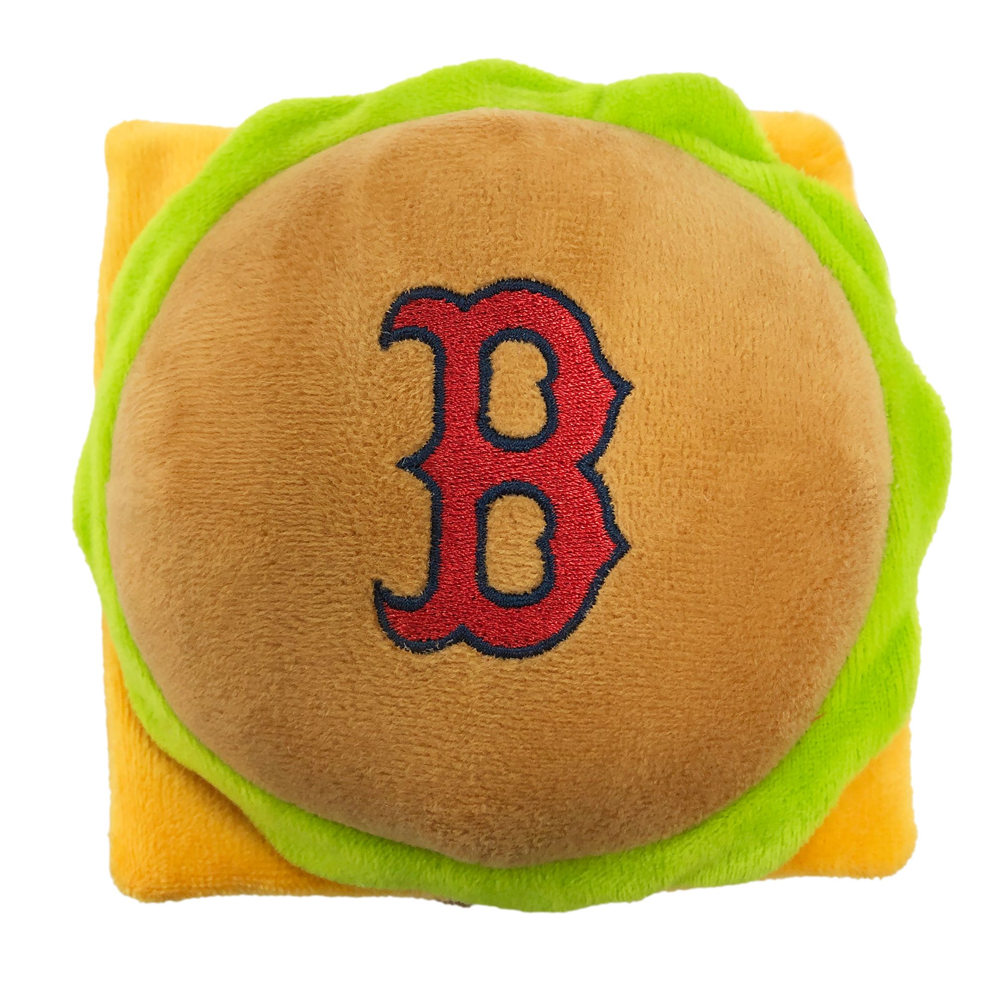 Pets First Boston Red Sox Plush Hamburger Dog Toy