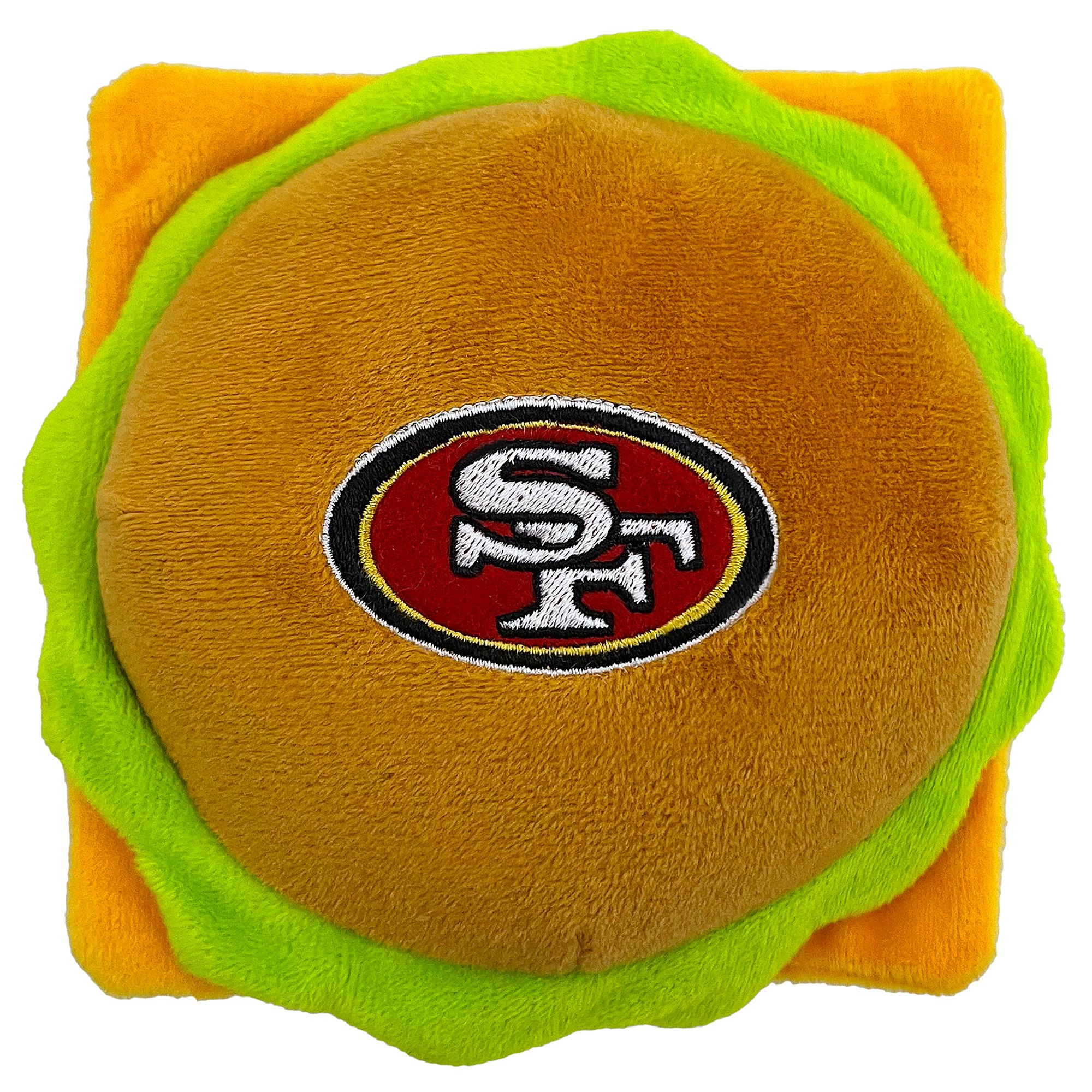Pets First San Francisco 49ers Plush Hamburger Dog Toy
