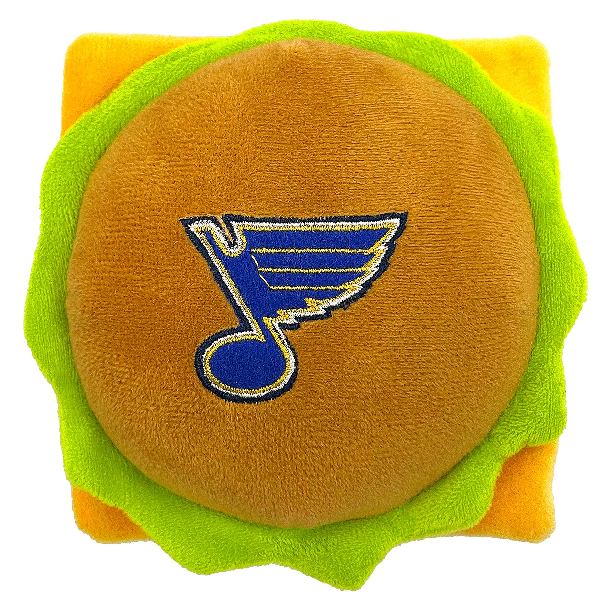 Pets First St. Louis Blues Plush Hamburger Dog Toy