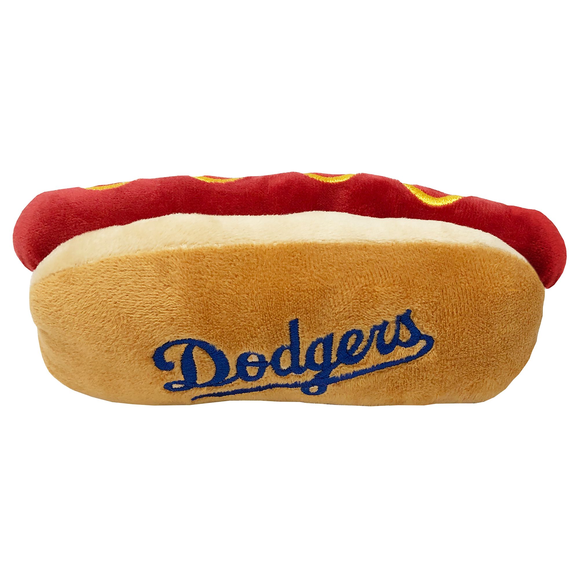 Pets First LA Dodgers Plush Hot Dog Dog Toy