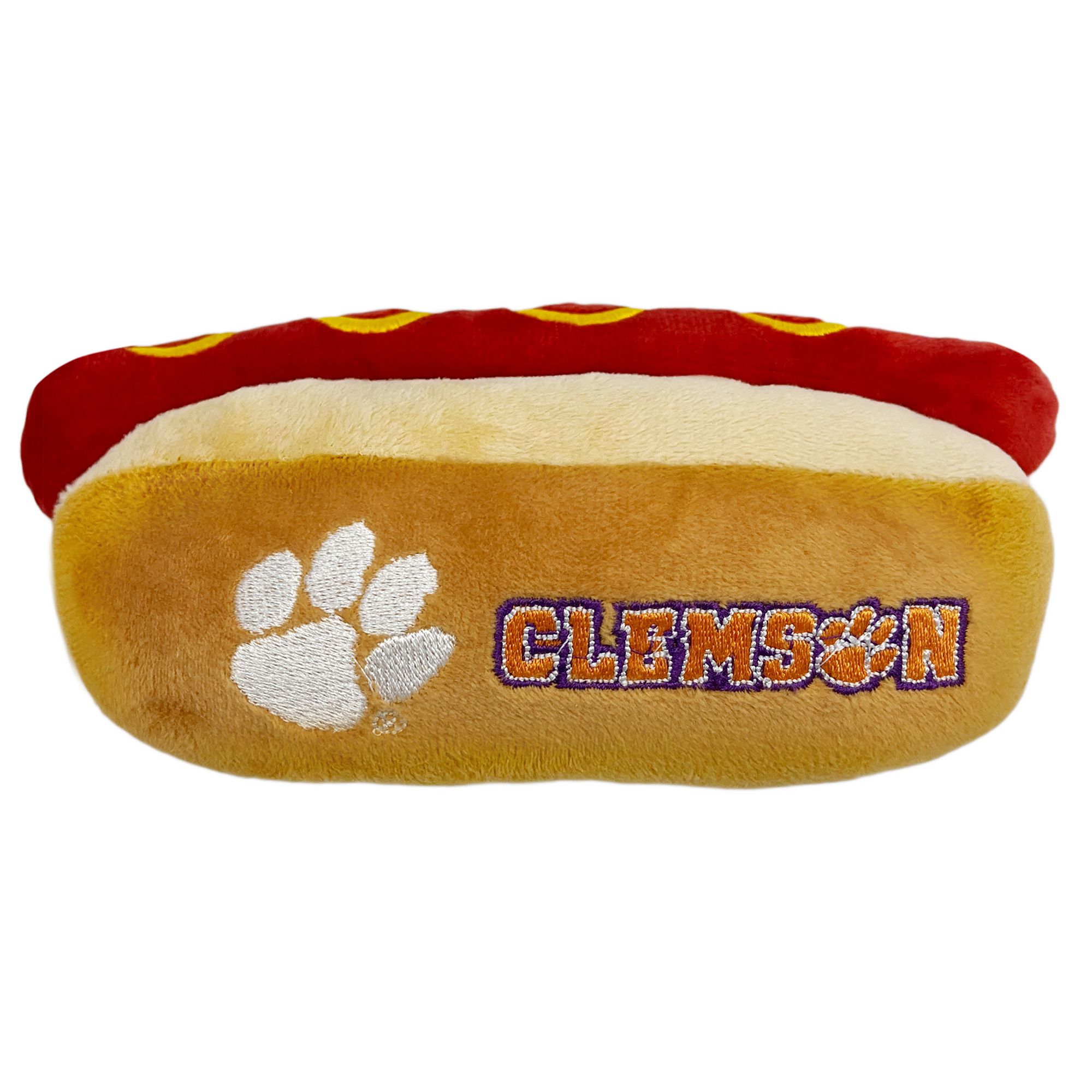 Pets First Clemson Tigers Plush Hot Dog Dog Toy dog Plush Toys PetSmart