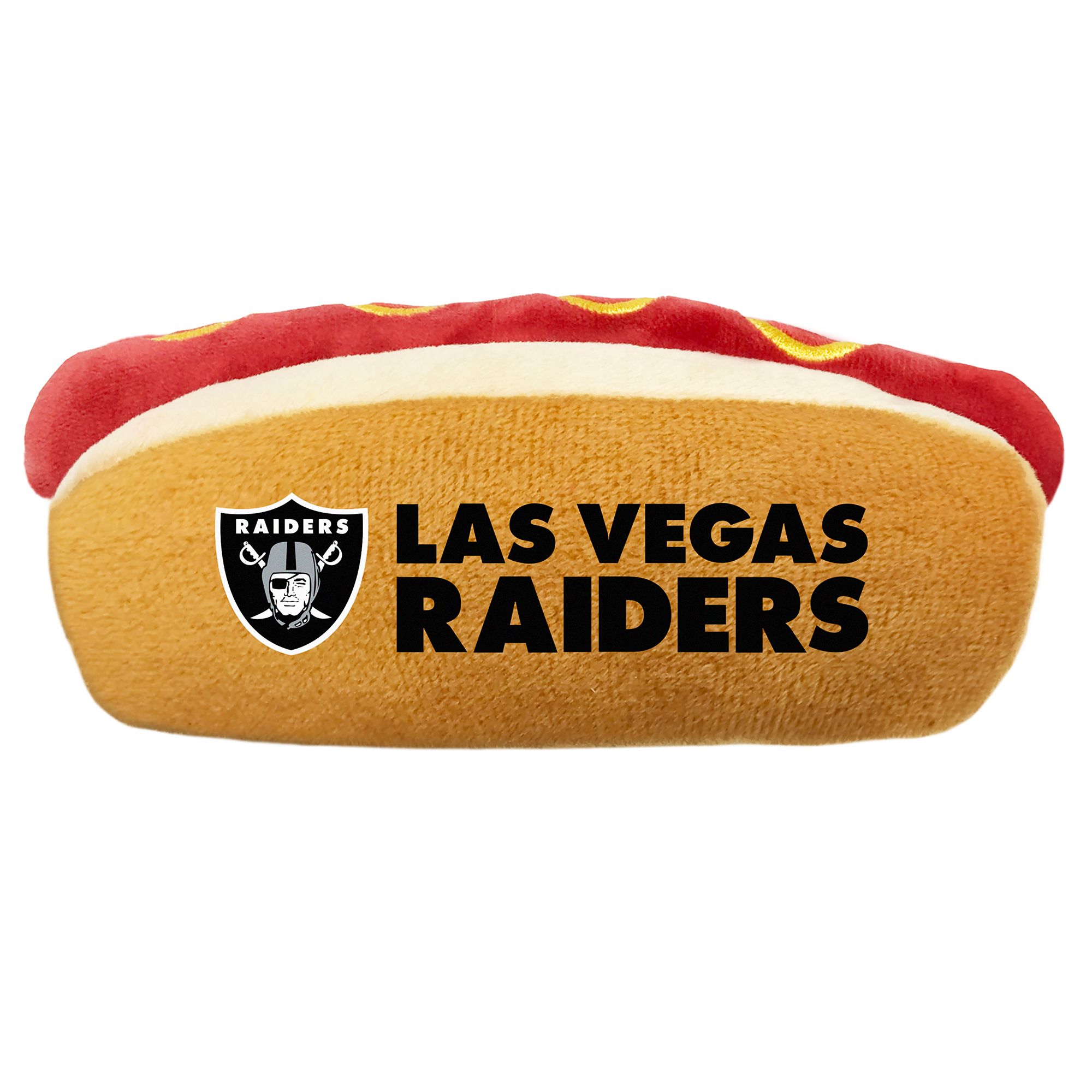 Pets First Las Vegas Raiders Plush Hot Dog Dog Toy