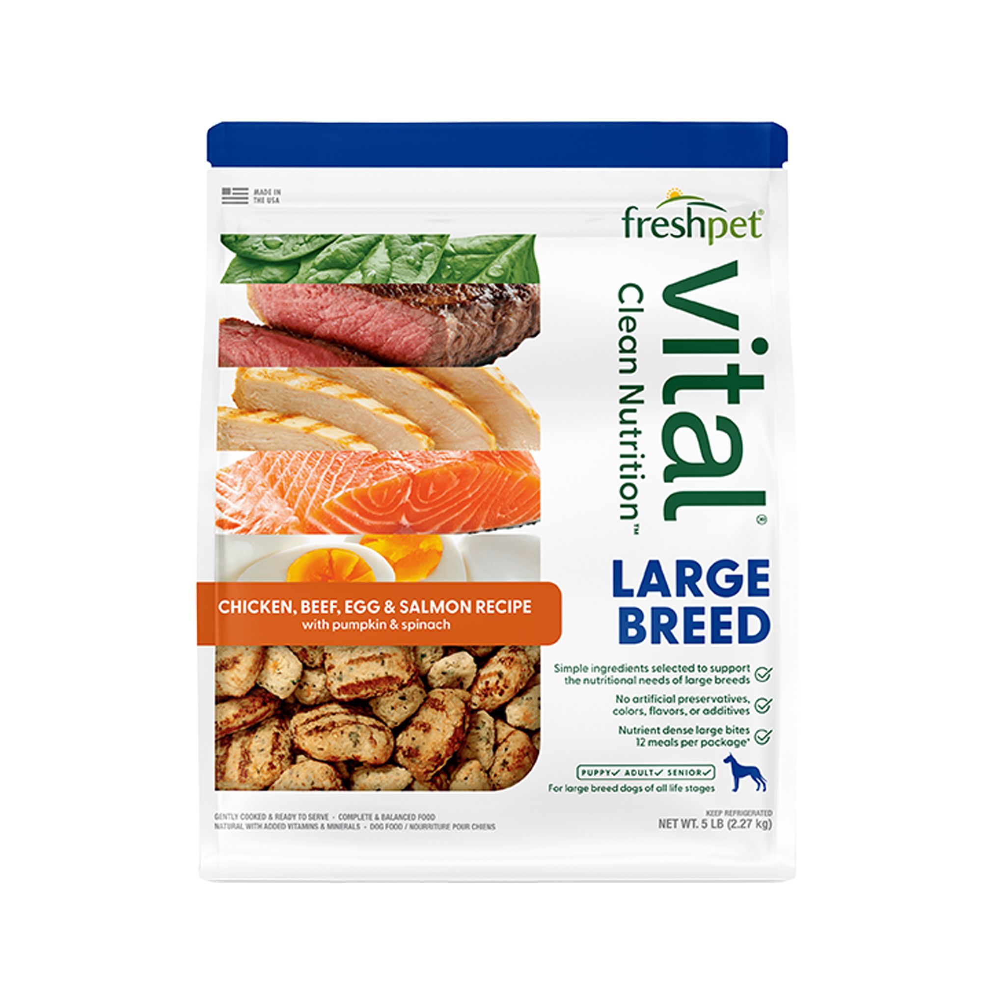 FreshPet Vital Large Breed Adult Fresh Dog Food Chicken, Beef, Egg