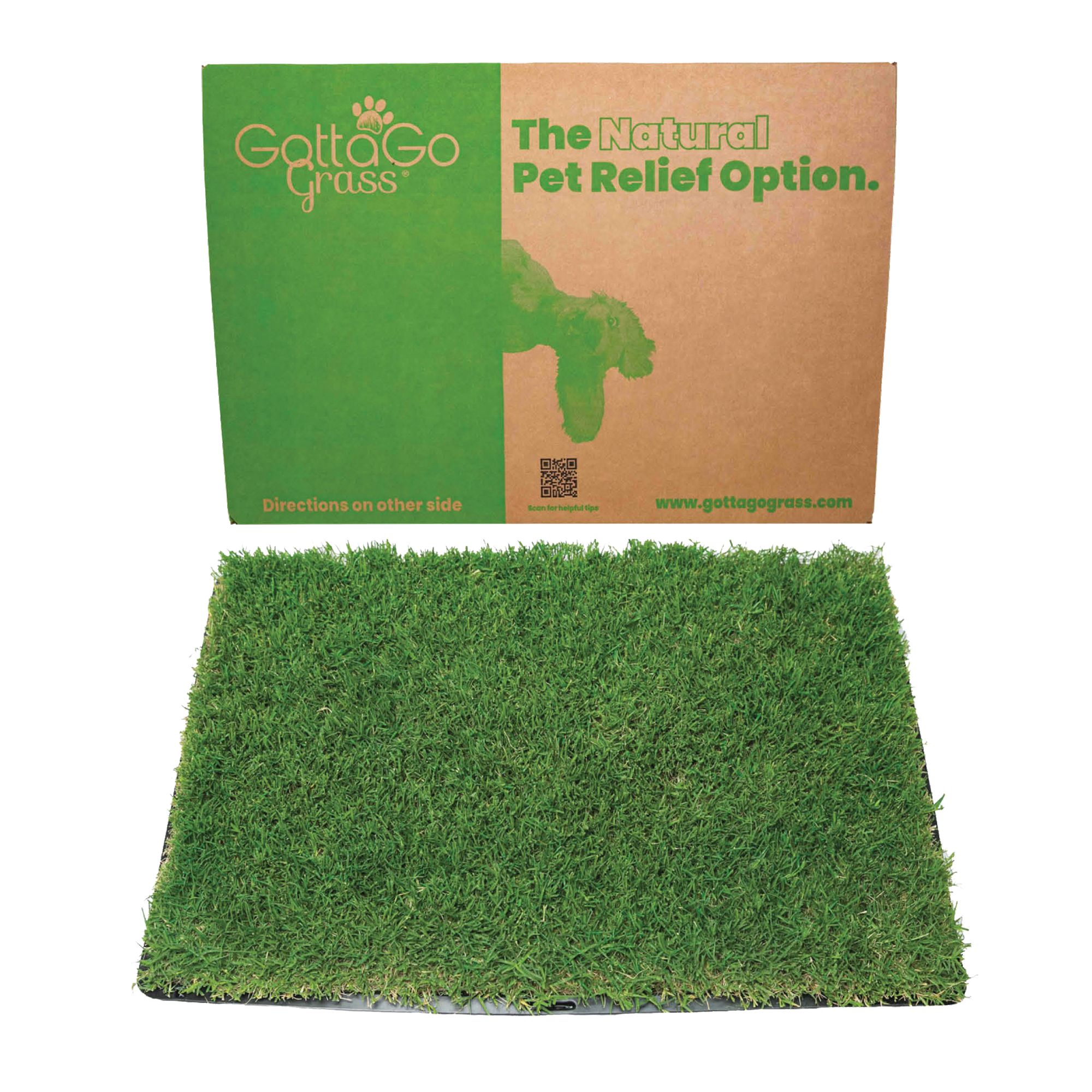 Gotta Go Grass The Natural Relief Dog Potty Pads with Tray, 16in x 24
