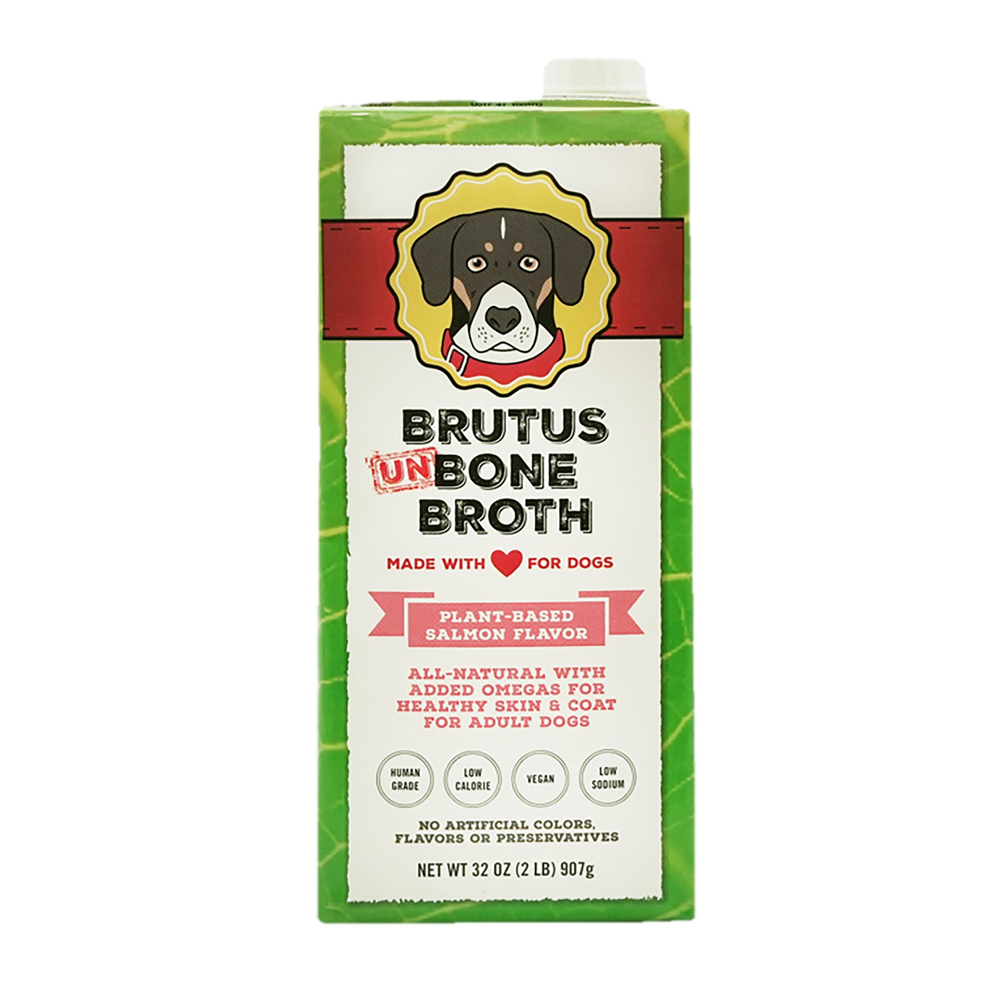 Brutus Bone Broth All Life Stage Dog Food Topper 32 Oz., Salmon dog