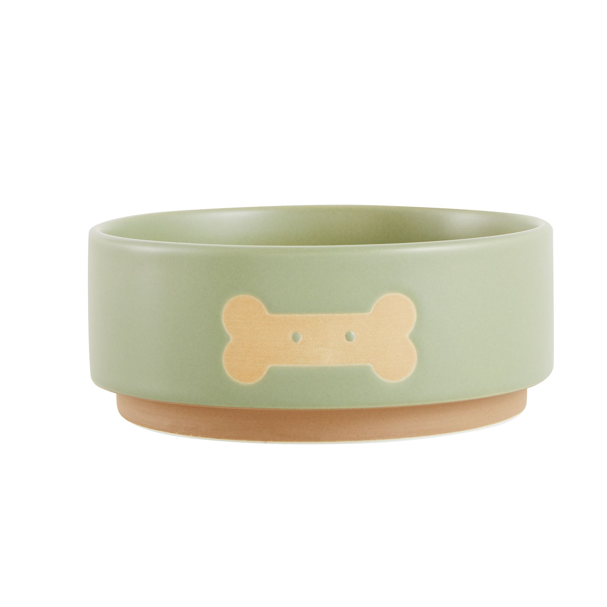 Top Paw® Olive Bone Ceramic Dog Bowl dog Food & Water Bowls PetSmart