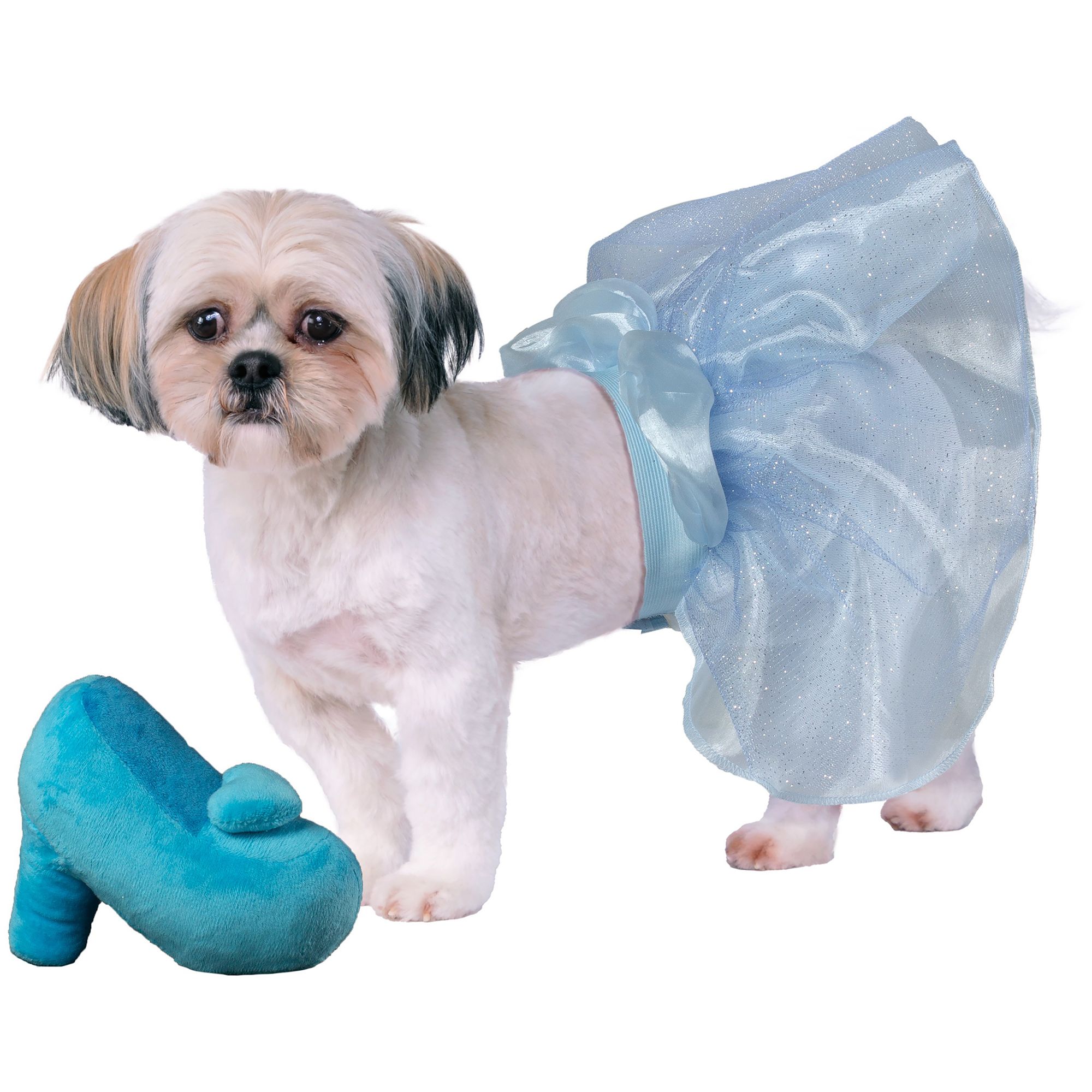 Rubie's Pet Shop Halloween Cinderella Dog Costume & Toy Bundle dog