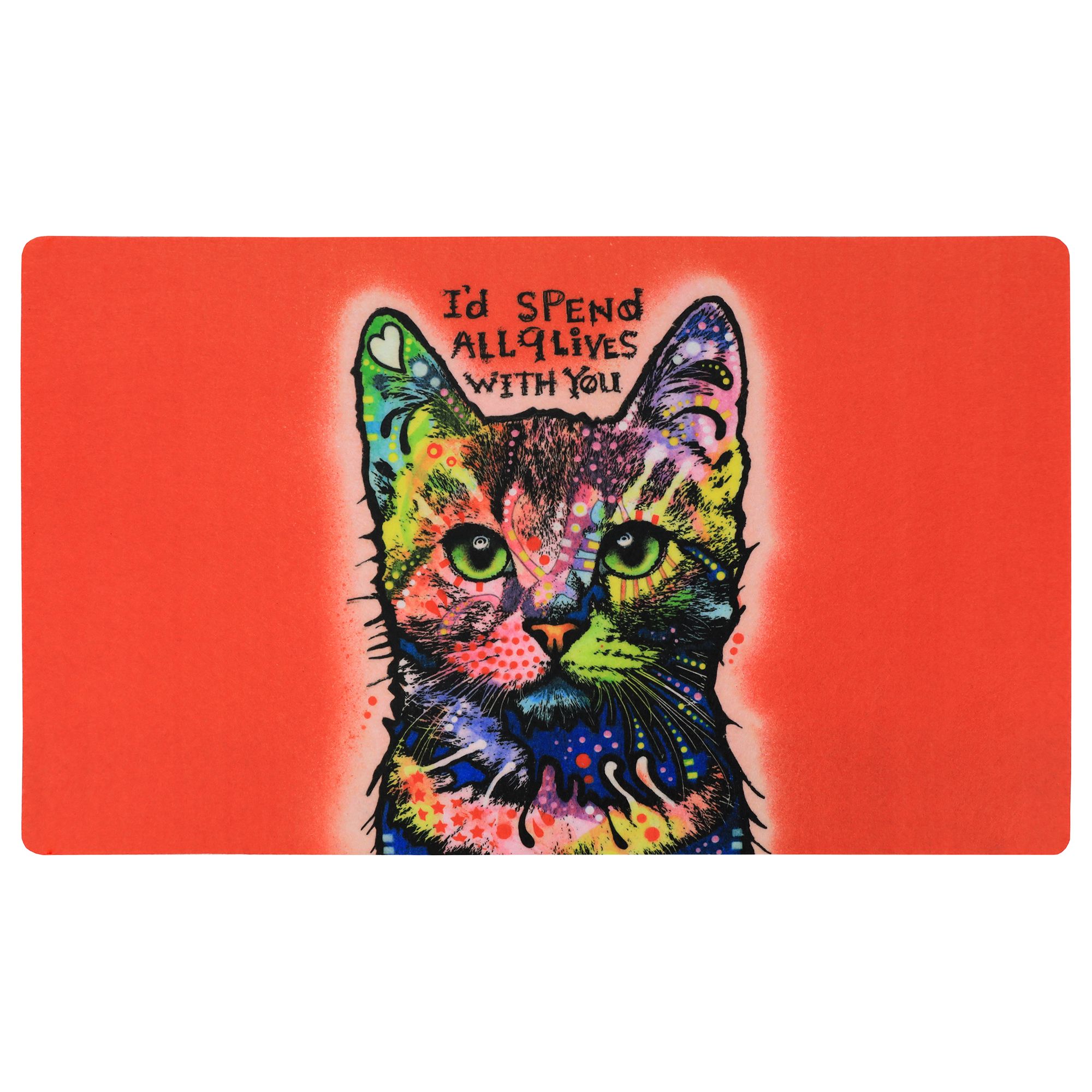 Drymate® Dean Russo Nine Lives Placemat cat Placemats PetSmart
