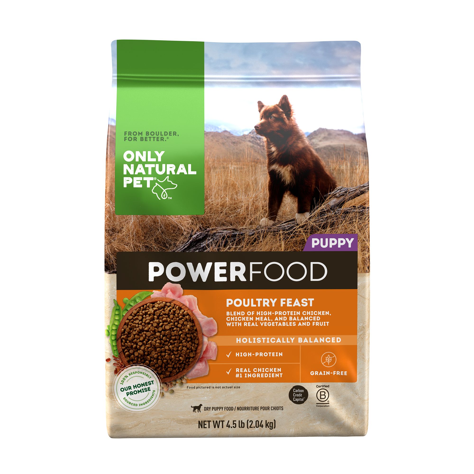 Only Natural Pet PowerFood Puppy Food Grain Free, High Protein