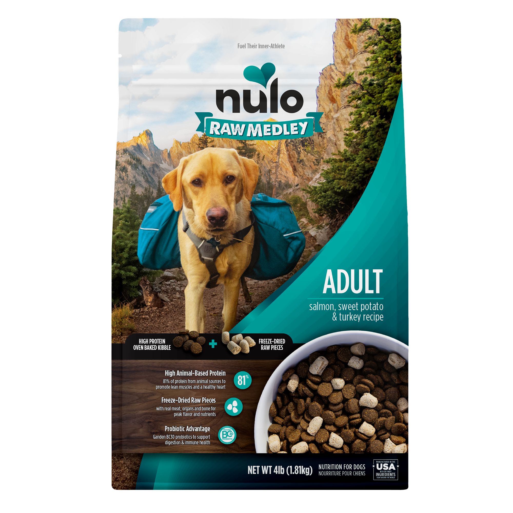 Nulo Raw Medley Adult Dog Food Kibble Plus Freeze Dried Pieces
