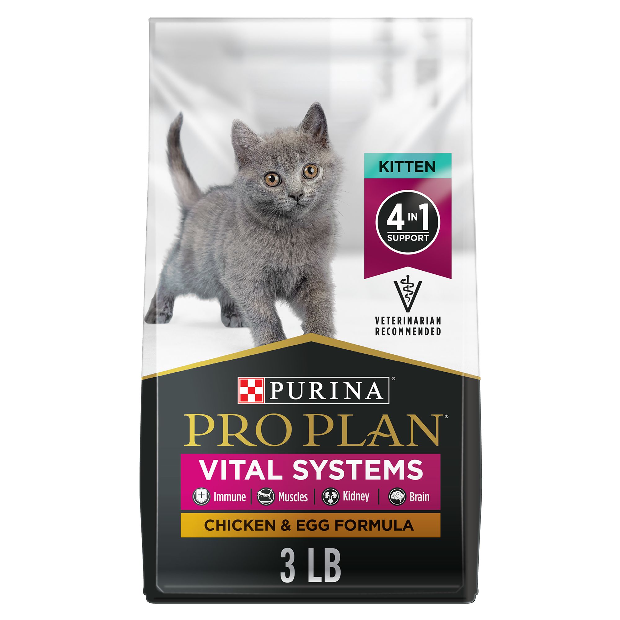 Purina Pro Plan Vital Systems Kitten Dry Food Chicken & Egg Formula