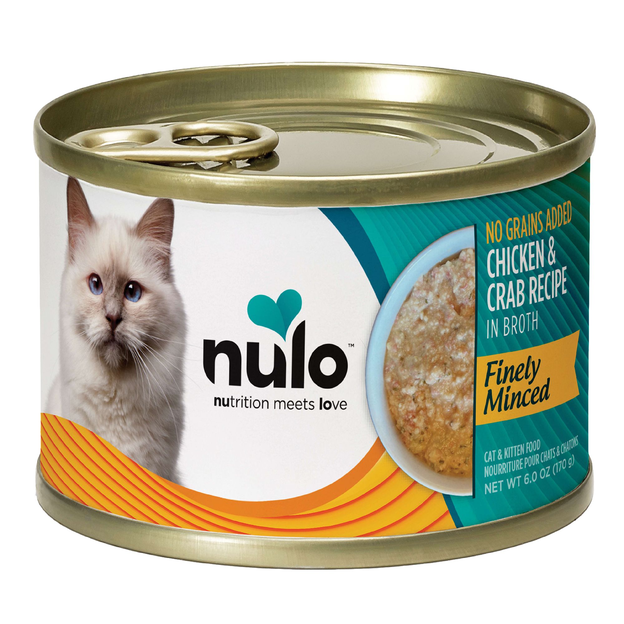 Nulo Cat & Kitten Wet Food Finely Minced, Grain Free, 6 Oz cat Wet