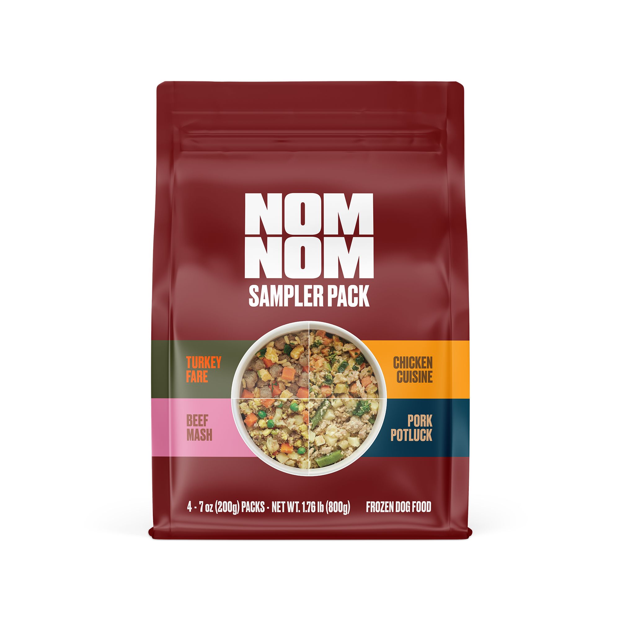 NOM NOM All Life Stage Frozen Dog Food Sampler Pack, 1.76 lb