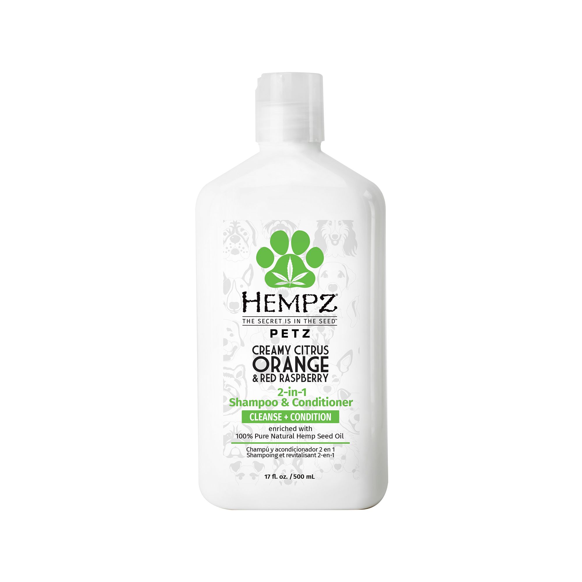 Hempz® Creamy Citrus Orange & Red Raspberry 2in1 Dog Shampoo