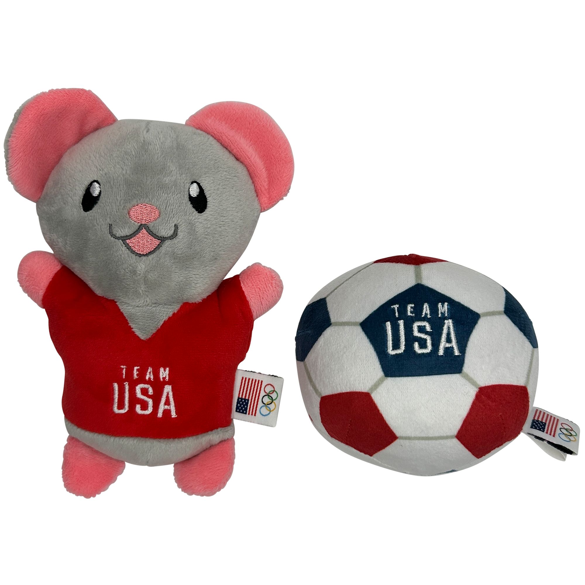 Team USA Soccer Mouse Dog Toy dog Plush Toys PetSmart