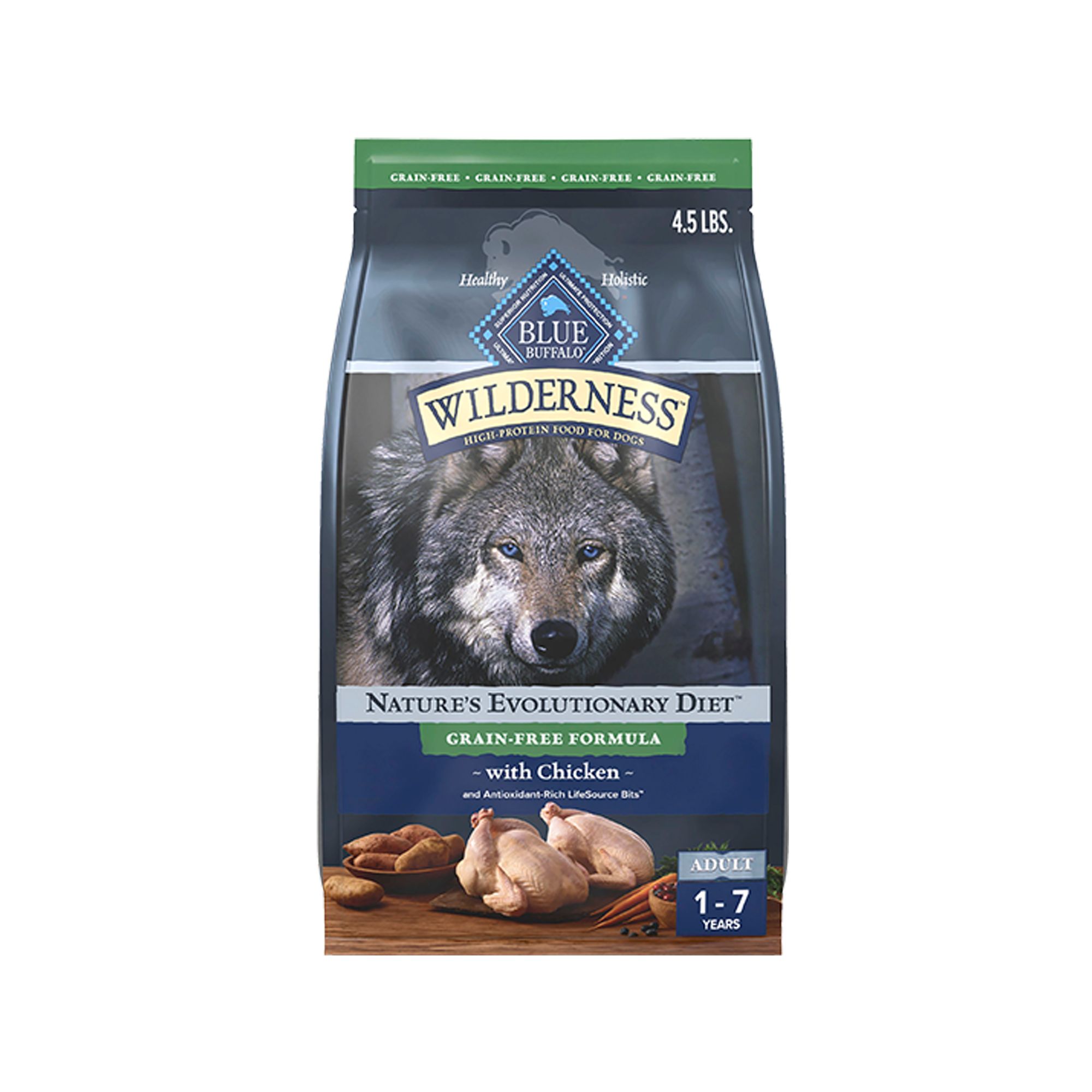 Blue Buffalo Wilderness Grain Free Adult Dog Dry Food High Protein