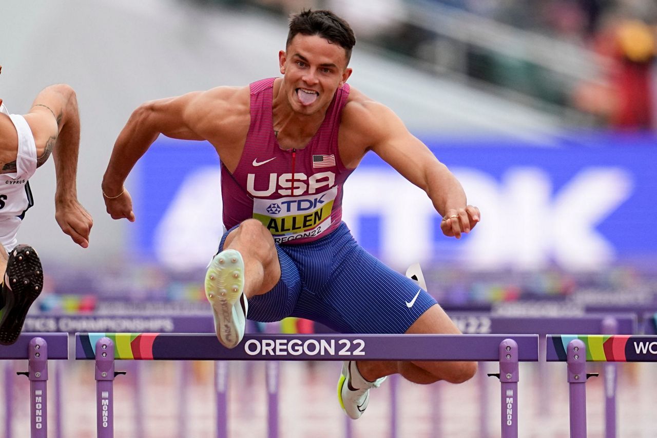 Devon Allen chases hurdles gold at worlds, then off to NFL