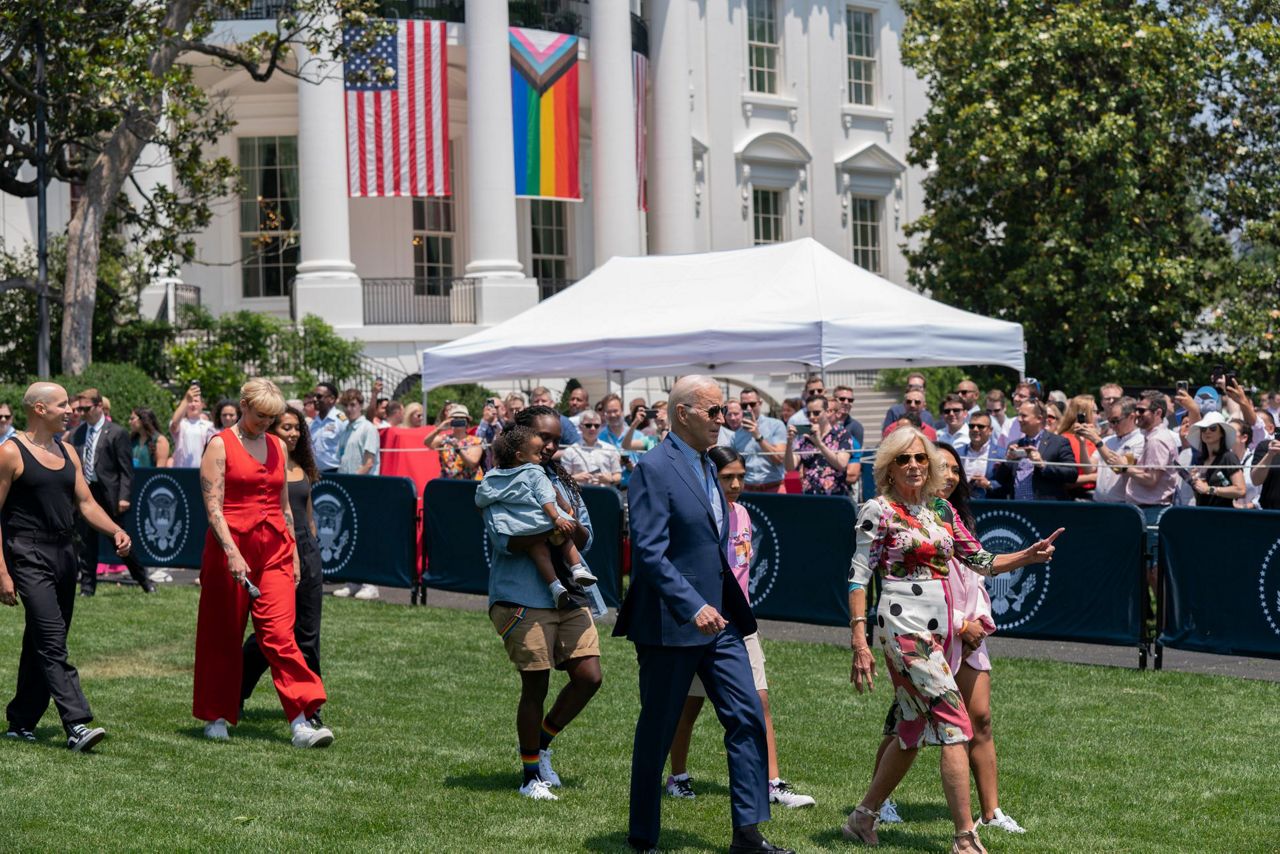 Transgender activist no longer at White House after going topless at Biden event