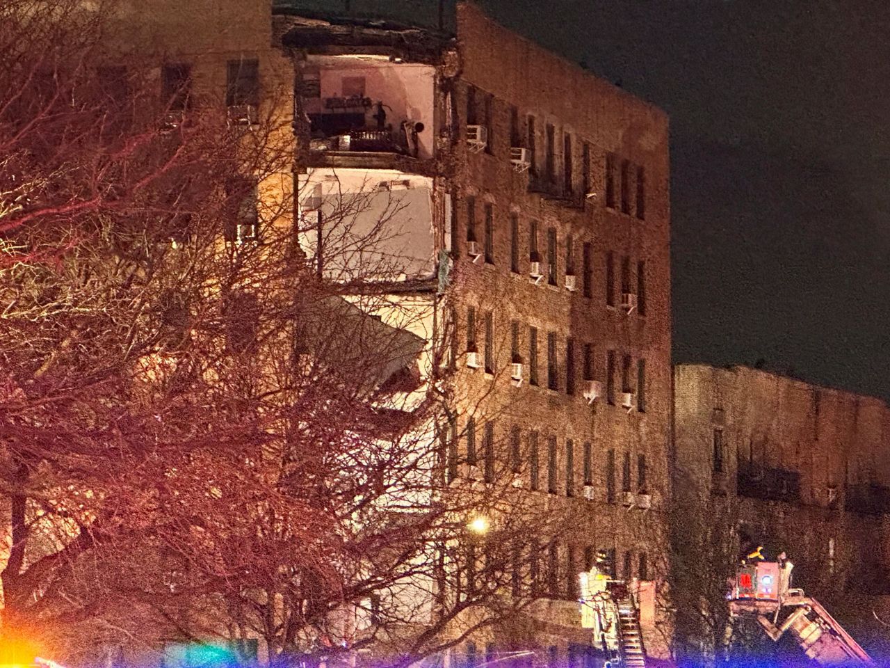 Corner collapses at sixstory Bronx apartment building, leaving