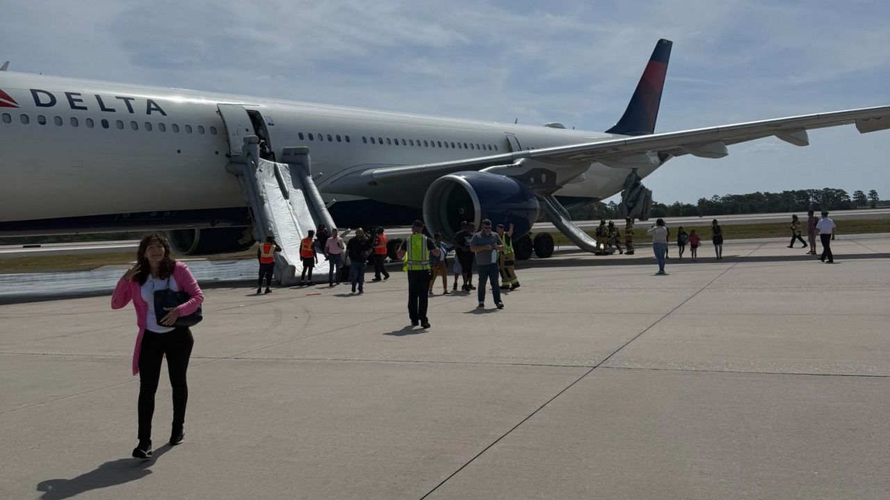 Delta passengers evacuated at MCO after engine catches fire