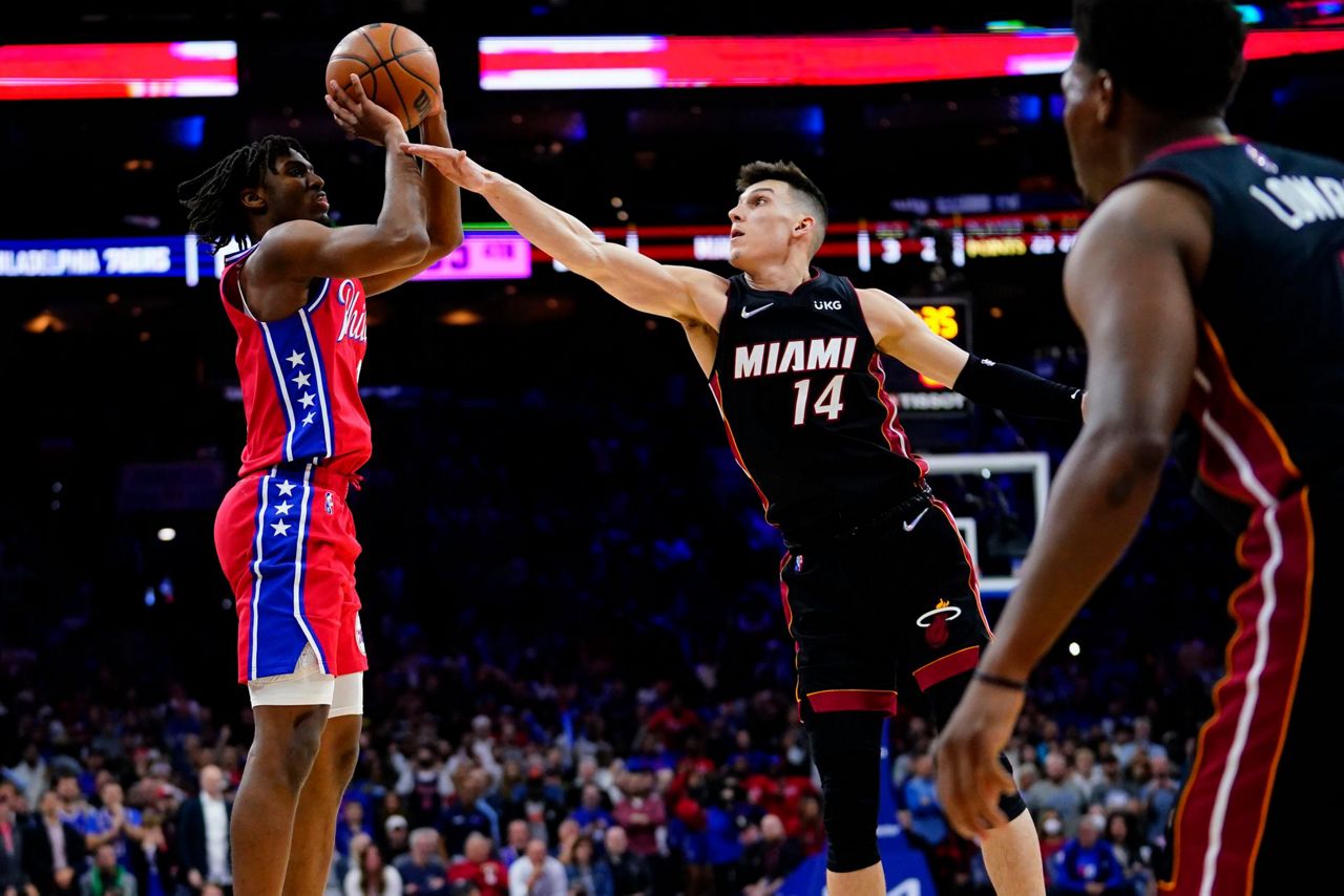 Maxey scores 28 as 76ers, without Harden, Embiid, beat Heat