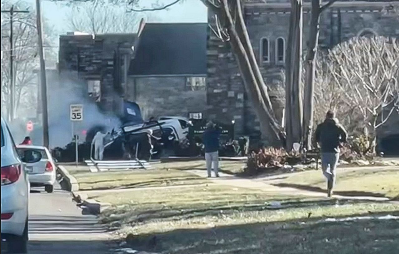 Helicopter crashes in residential area outside Philadelphia