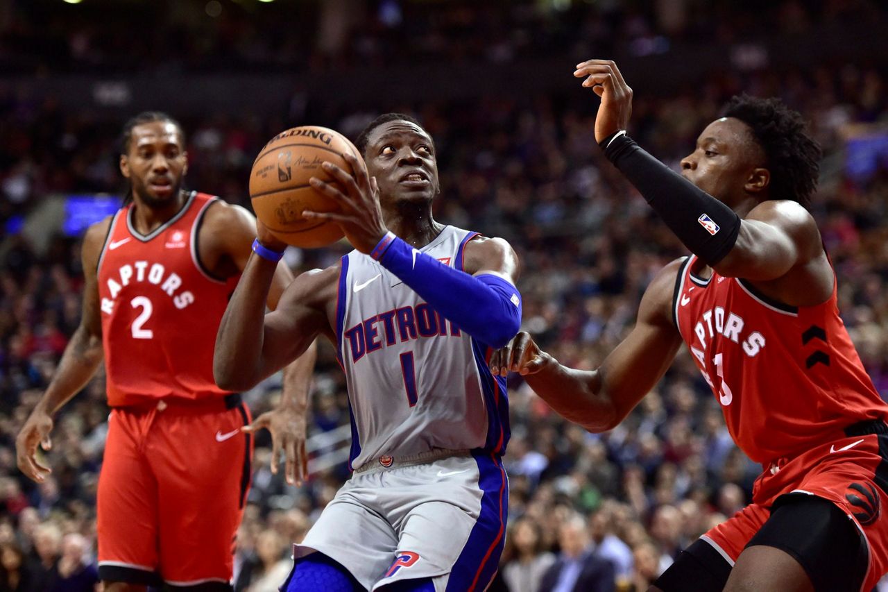 Pistons stun Raptors 106104 in Casey's return to Toronto