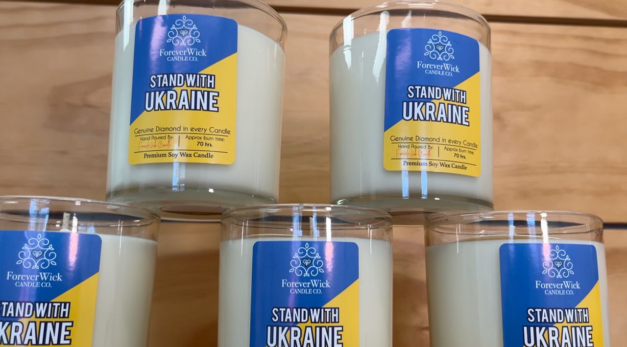 SUPPORT UKRAINE candle products