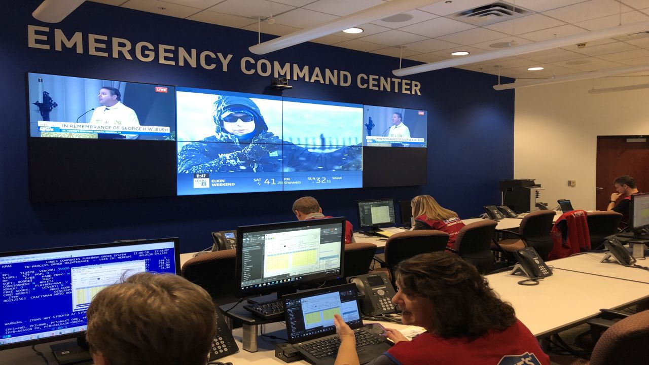 Lowe's Emergency Command Center Works to Stock Stores