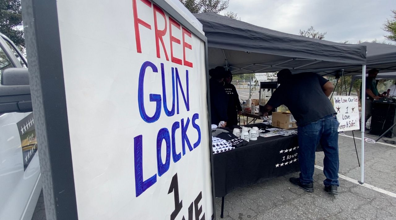 Community activist hands out free gun locks