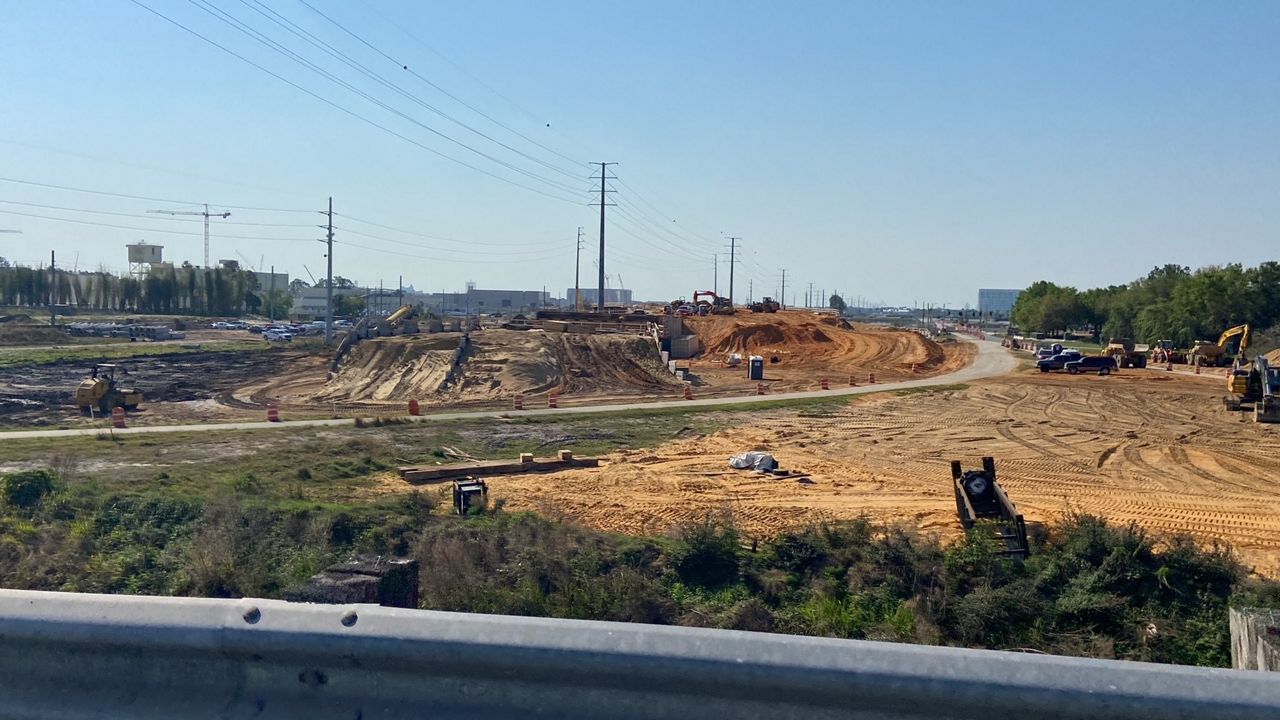 Work underway to extend Kirkman Road to Epic Universe