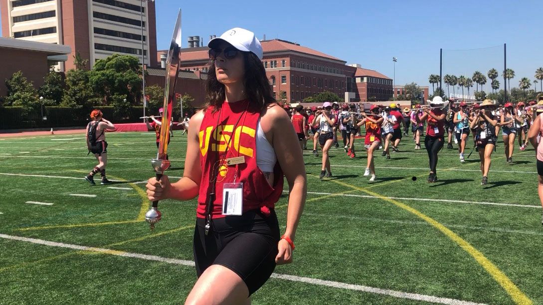 USC's First Female Drum Major to Make Her Debut