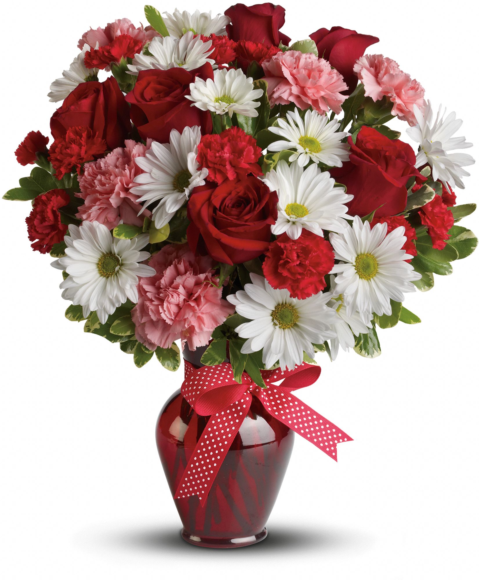 Hugs And Kisses Bouquet With Red Roses Dabspot