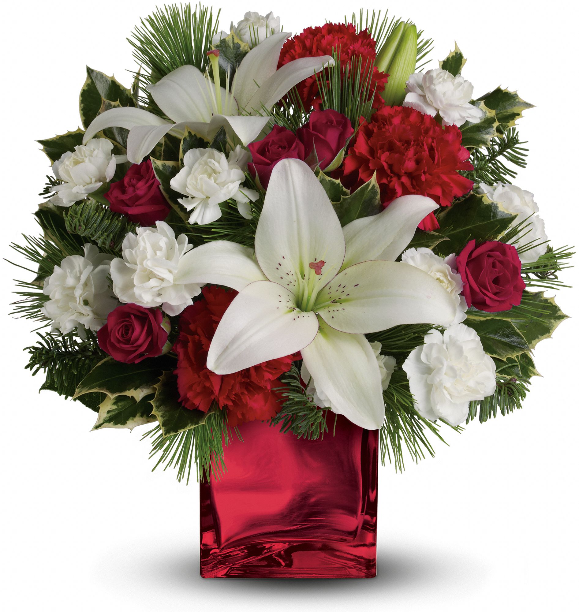 Telefloras Christmas Floral Arrangements 2023 Caroling In The Snow By Teleflora Dynabox