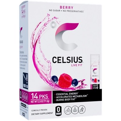 Celsius Celsius Energy Powder Drink Mix Berry (14 Packets) eBay