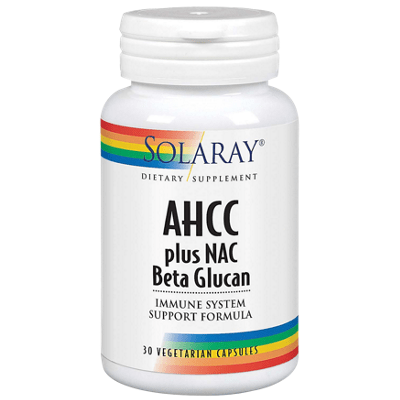 Solaray AHCC + NAC Beta Glucan Immune System Support (30 Vegetarian