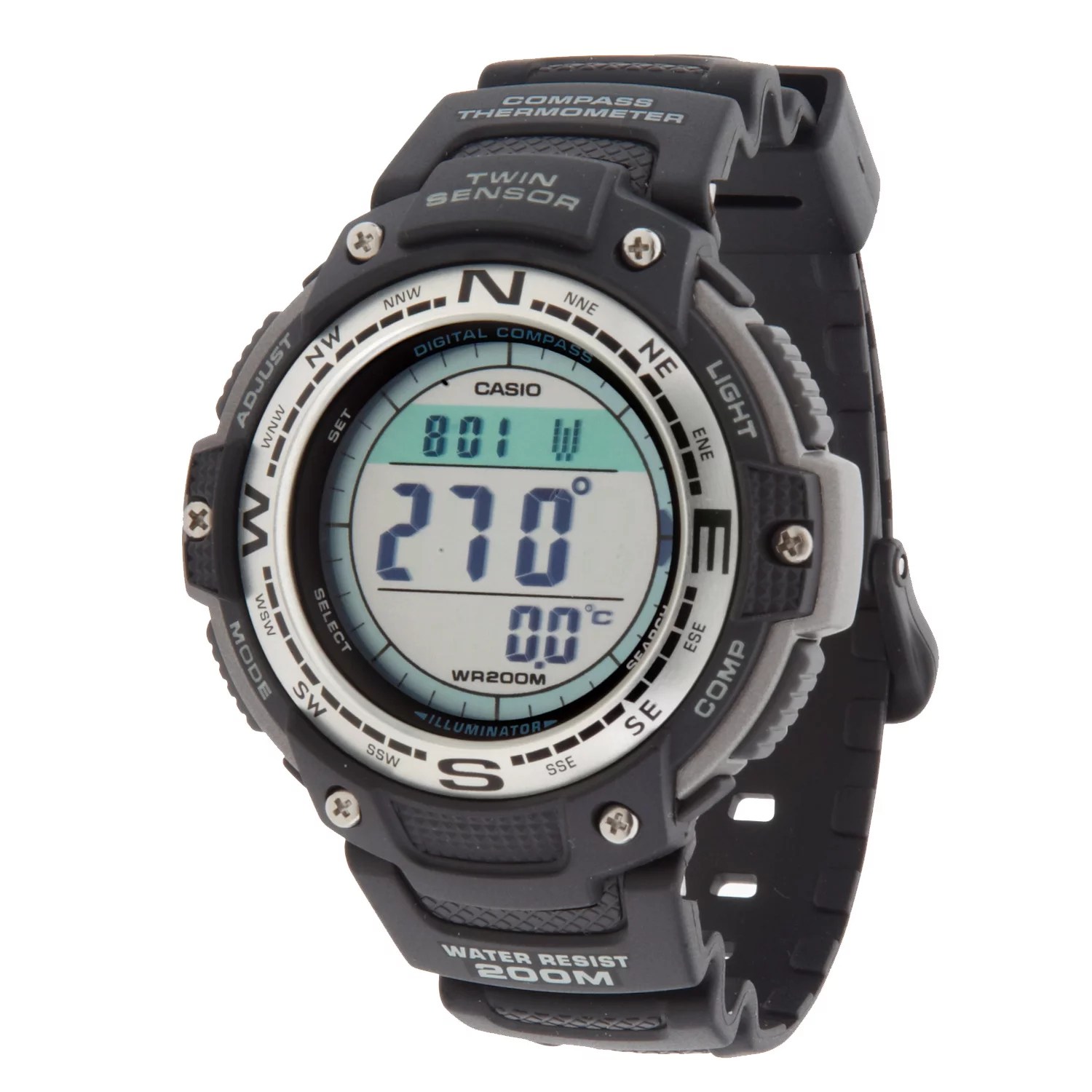 Casio Men's Digital Compass Twin Sensor Watch Academy
