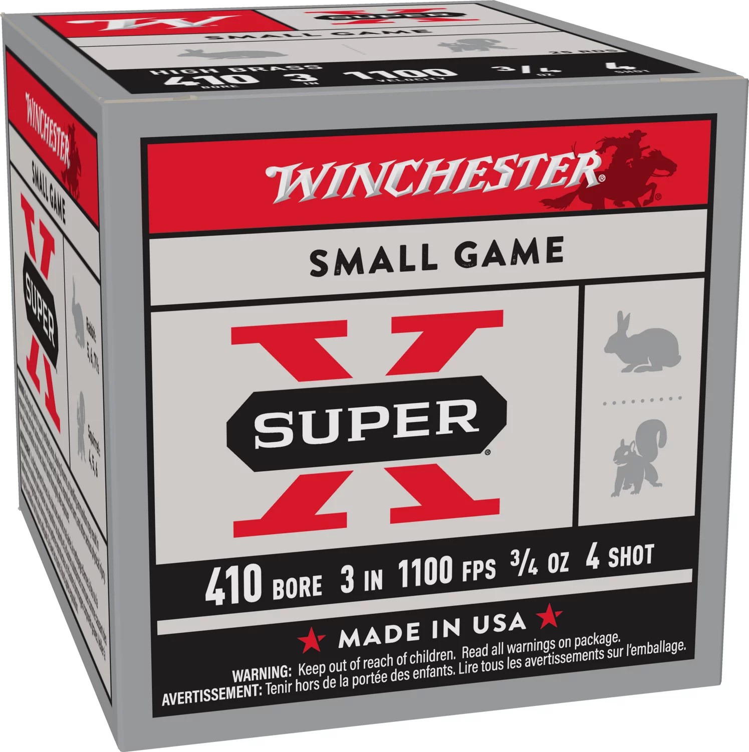 Winchester SuperX .410 Caliber Lead Shot High Brass Game Load Shotshells Academy