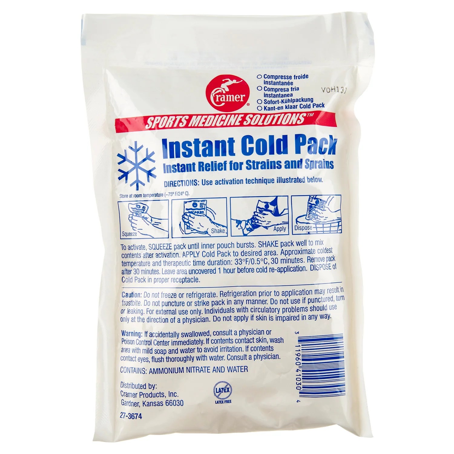 Cramer Instant Cold Pack Academy