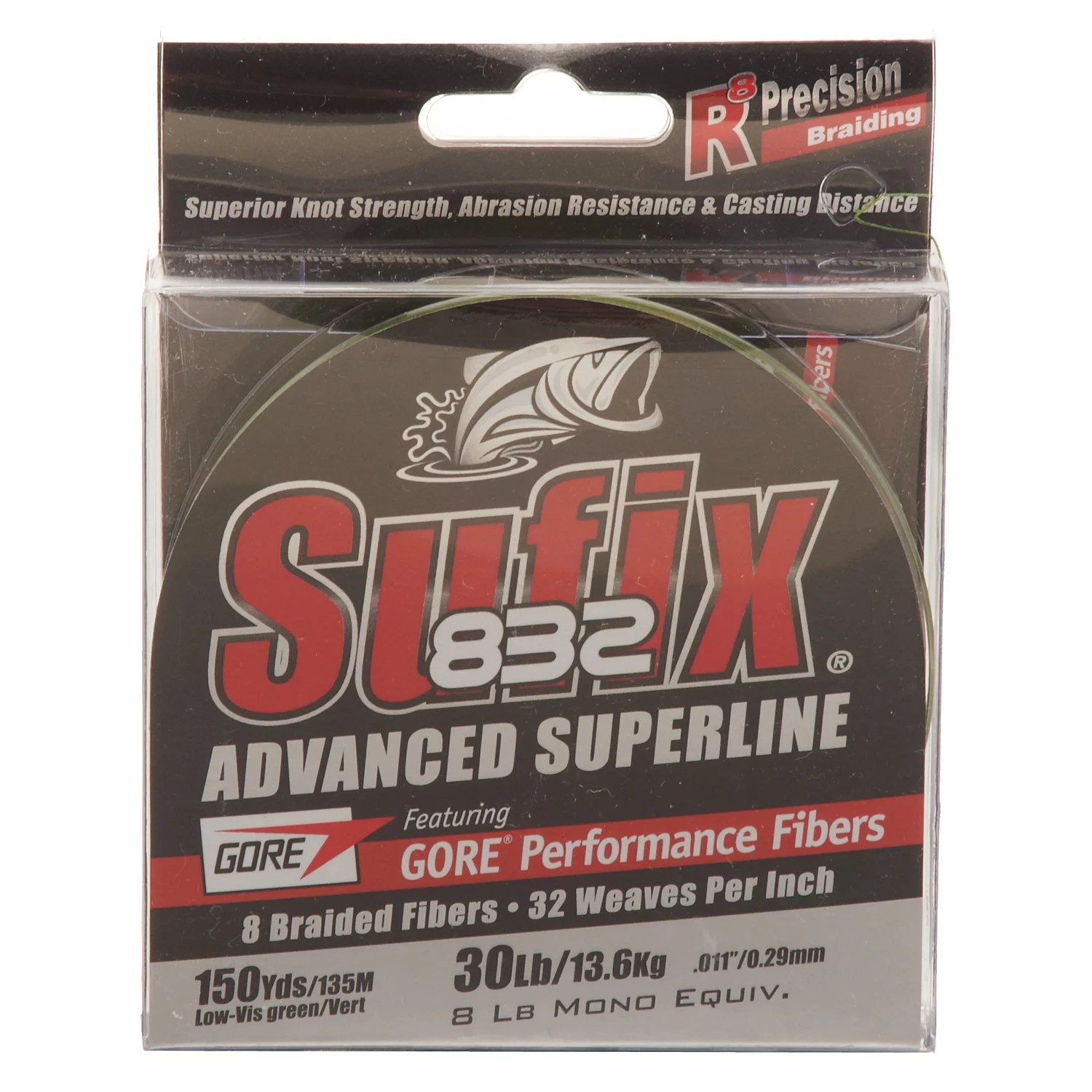 Sufix 832 Advanced Superline 30 lb 150 yards Braided Fishing Line