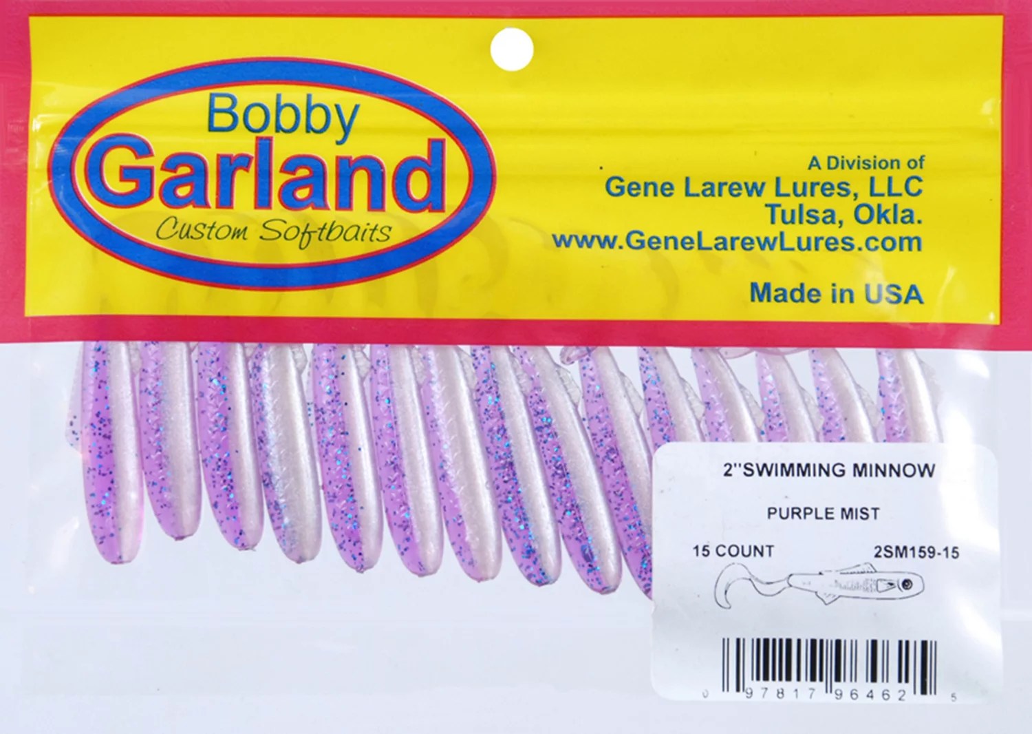 Bobby Garland 21/2" Swimming Minnow Panfish Baits 15Pack